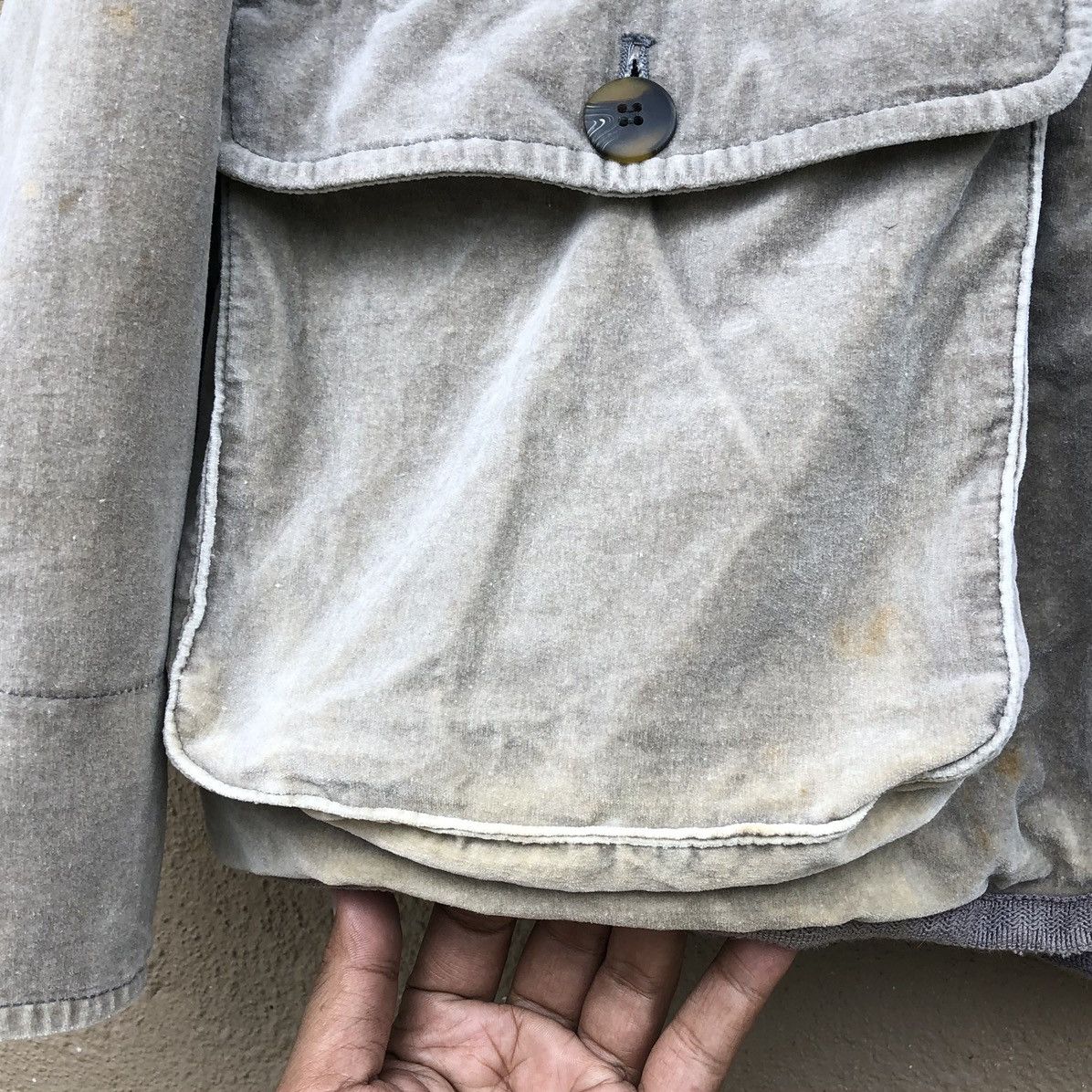 Vintage VTG Faded Multi Cargo Pocket Suede Lined Sherpa SafariJacket Size US L / EU 52-54 / 3 - 11 Thumbnail