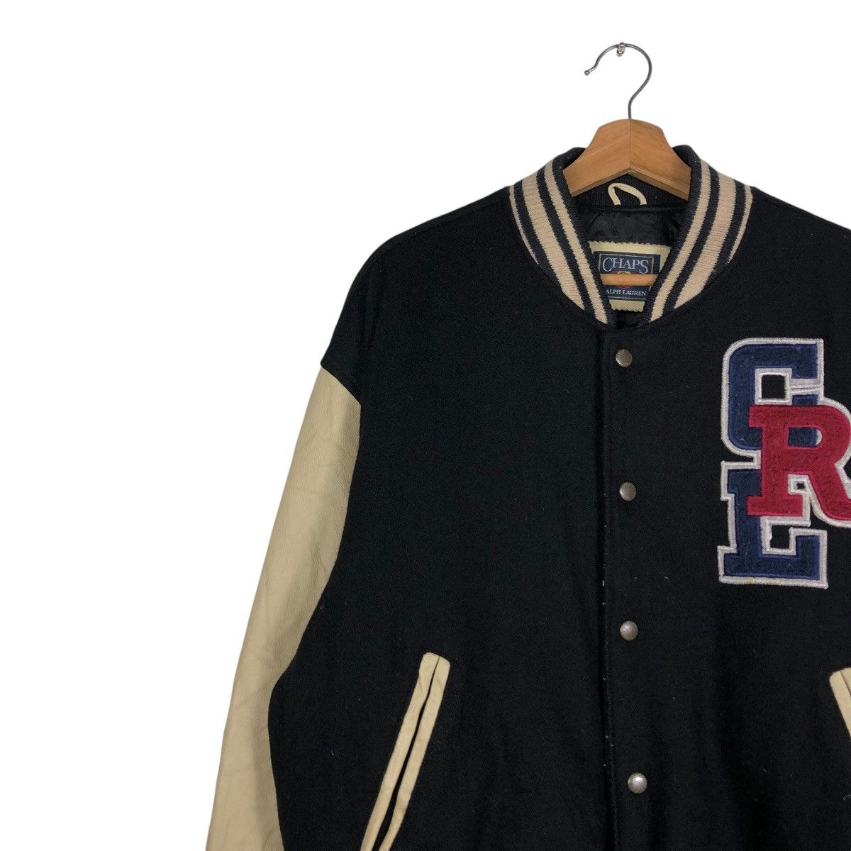 Chaps Ralph Lauren 🔥VINTAGE JUMPER VARSITY LEATHER JACKET CHAPS RALPH LAUREN Size US L / EU 52-54 / 3 - 9 Thumbnail