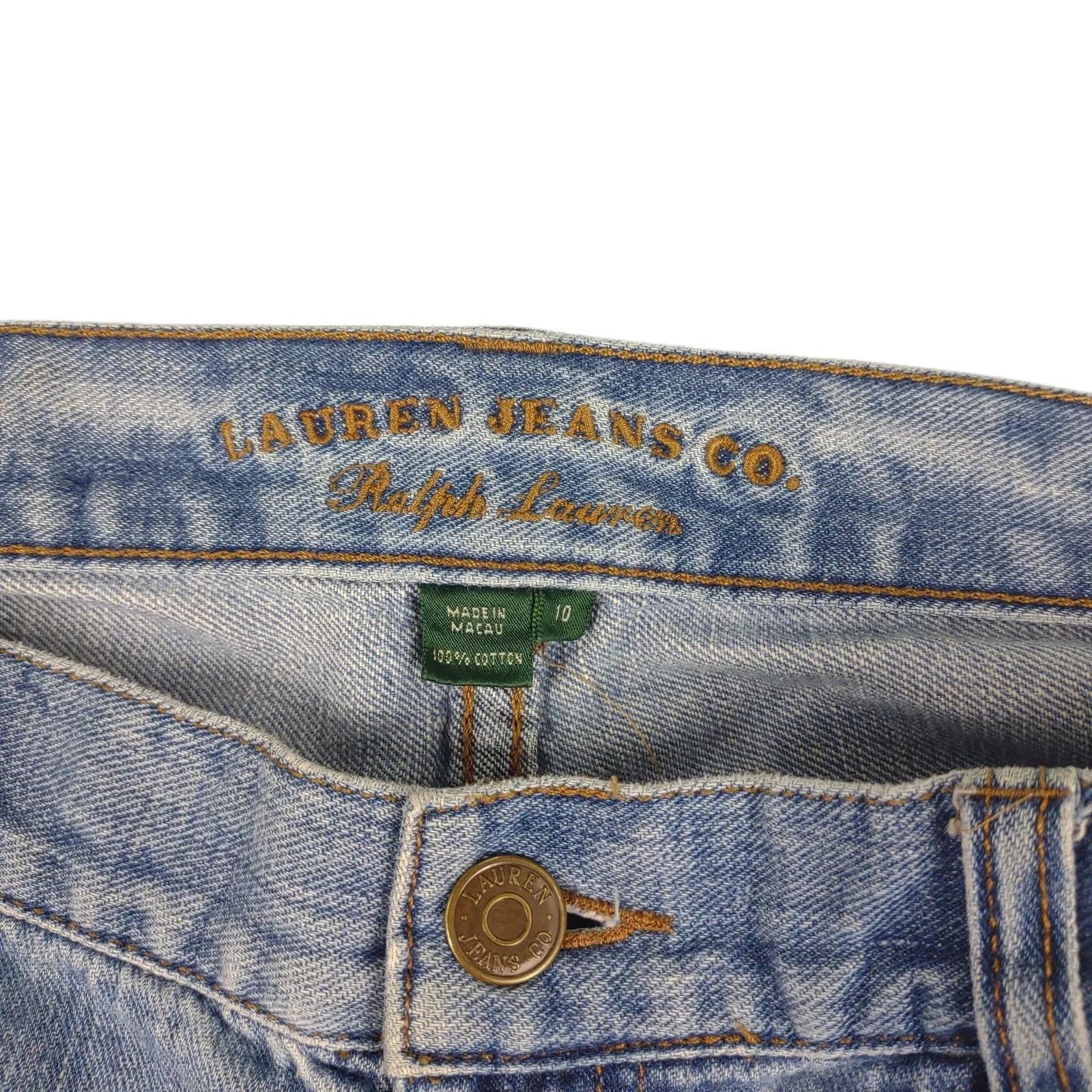 Ralph Lauren Vtg Y2K LAUREN JEANS Co Ralph Lauren Cropped Capri Denim Size 32" / US 10 / IT 46 - 3 Thumbnail