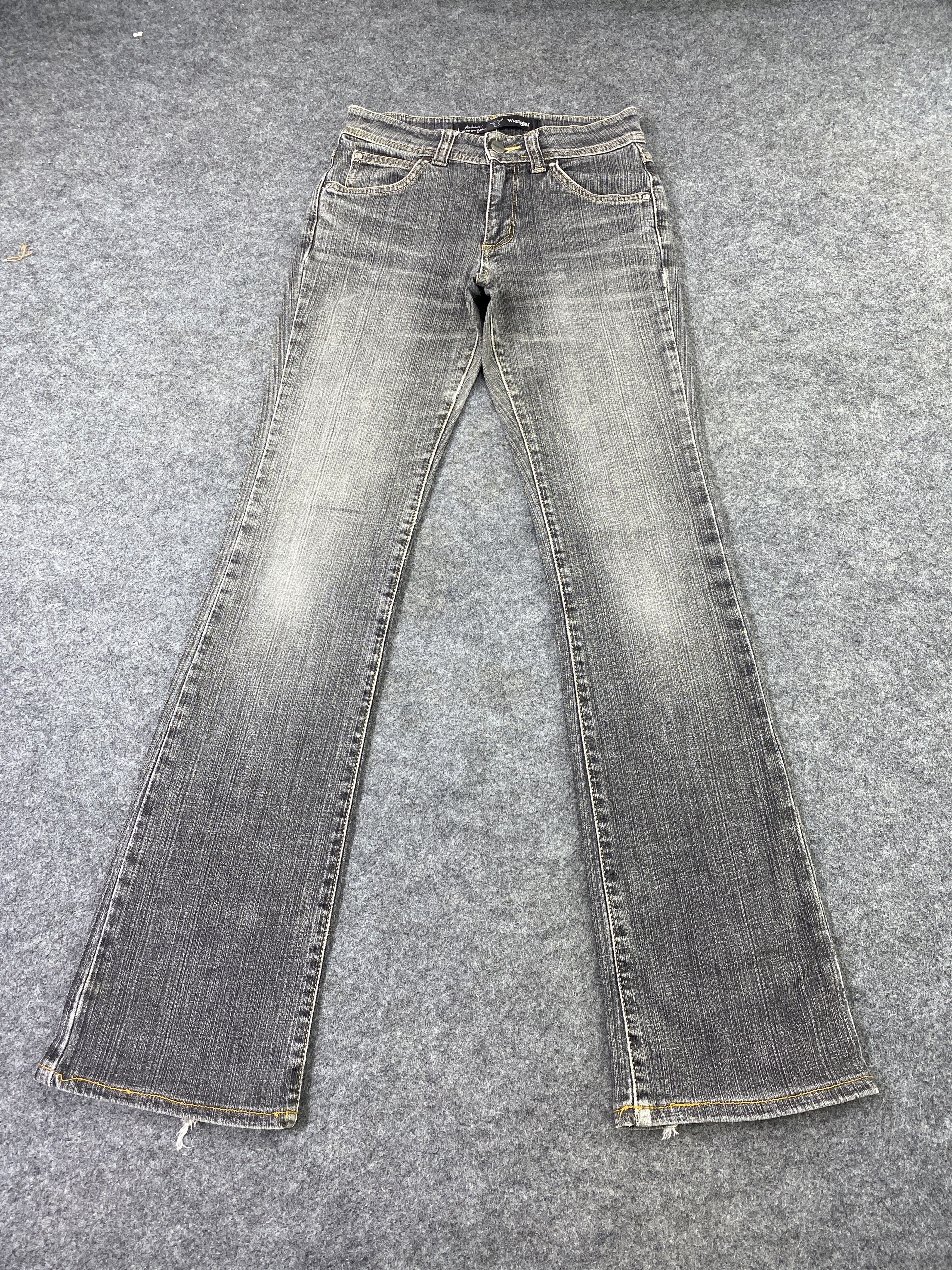 Wrangler Vintage Wrangle Grey Wash Flare Jeans - J985 Size 26" / US 2 / IT 38 - 2 Thumbnail