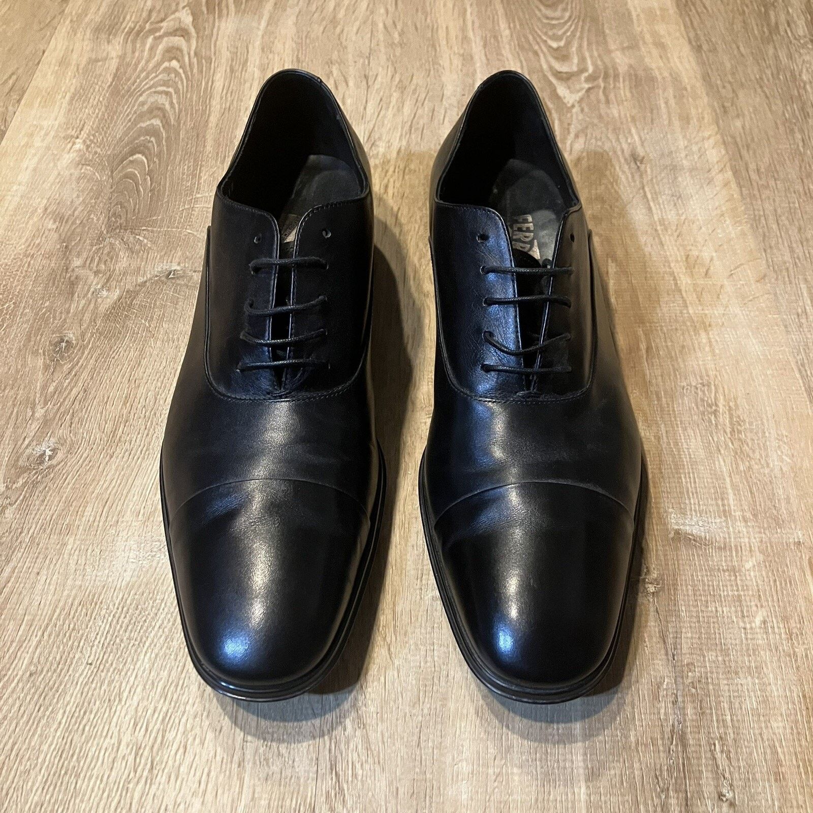 Salvatore Ferragamo Salvatore Ferragamo Black Leather Gancini Loafers Dress Size US 9.5 / EU 42-43 - 4 Thumbnail