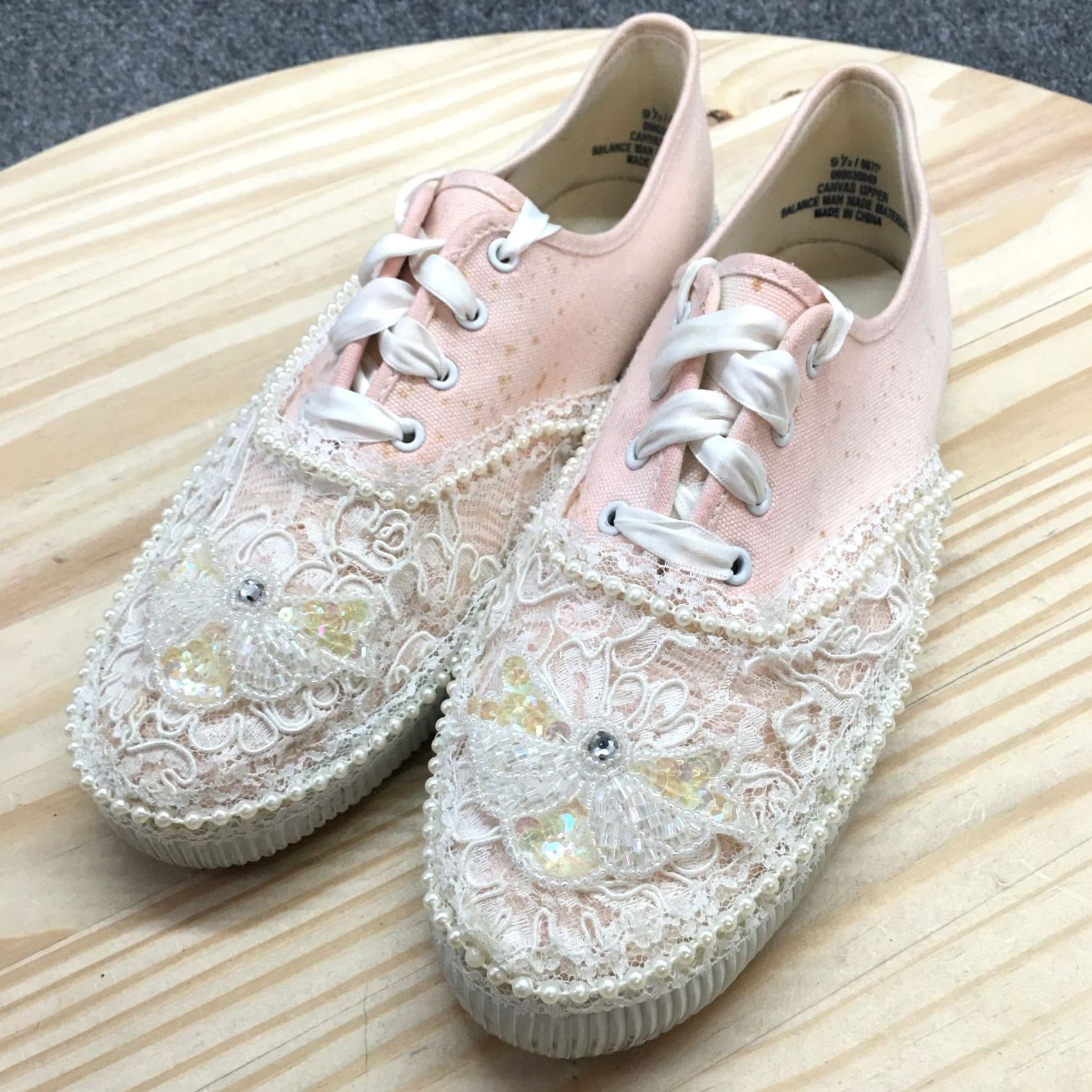 Cherokee Cherokee Shoes Womens Casual Low Top Lace Sneakers Pink White Fabric Lace Up 9.5 Size L / US 10 / IT 46 - 7 Thumbnail