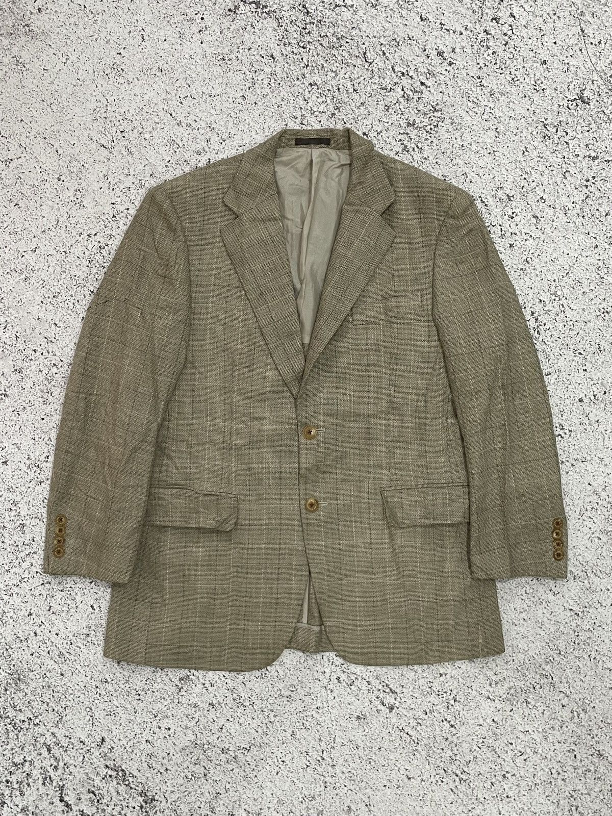 Burberry Vintage Plaid Burberry Distressed Blazer Dirty Look Jacket Size US M / EU 48-50 / 2 - 1 Thumbnail