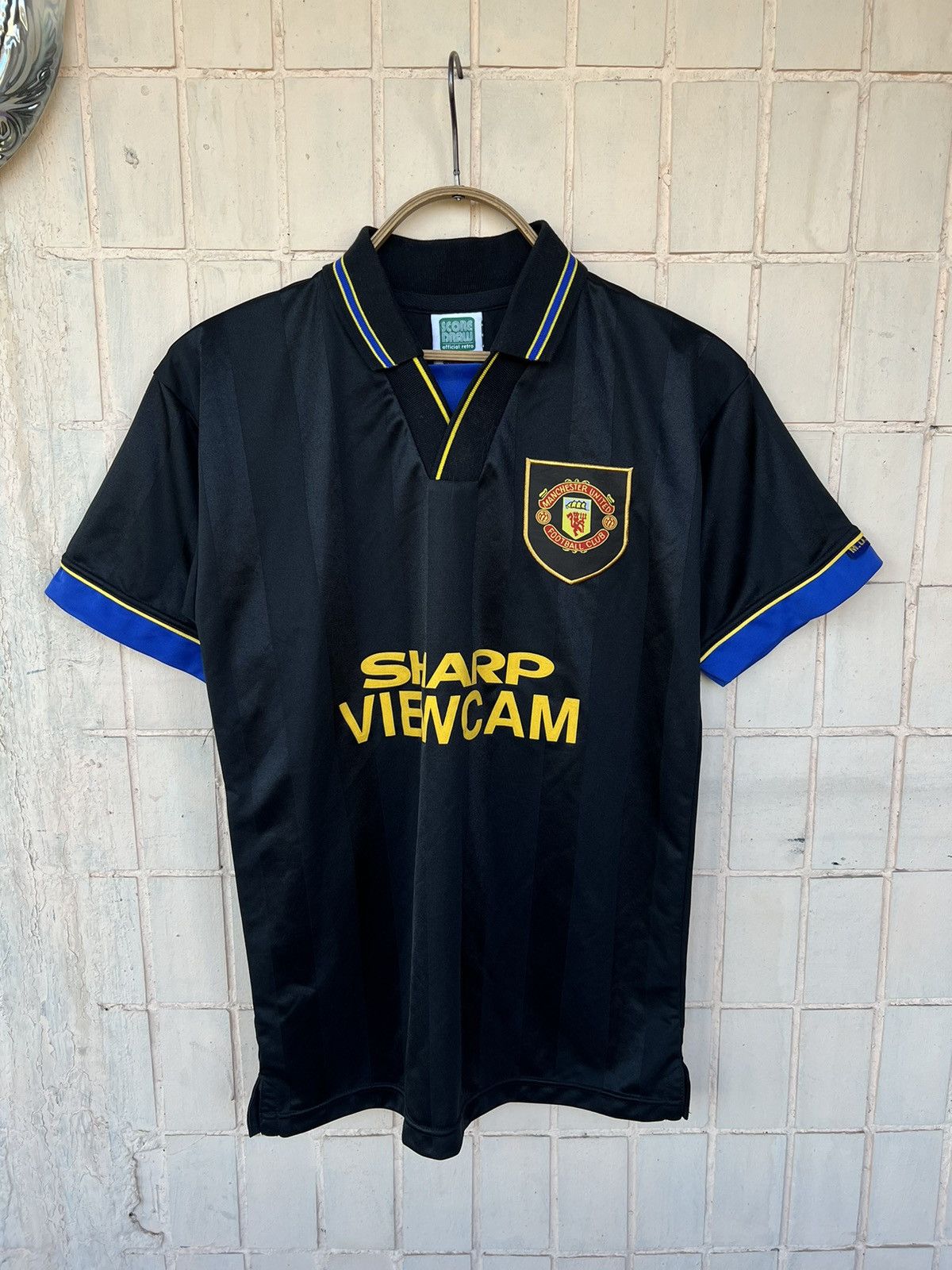 Vintage Vintage Manchester United Retro Soccer Jersey Score Draw #7 Size US S / EU 44-46 / 1 - 2 Thumbnail