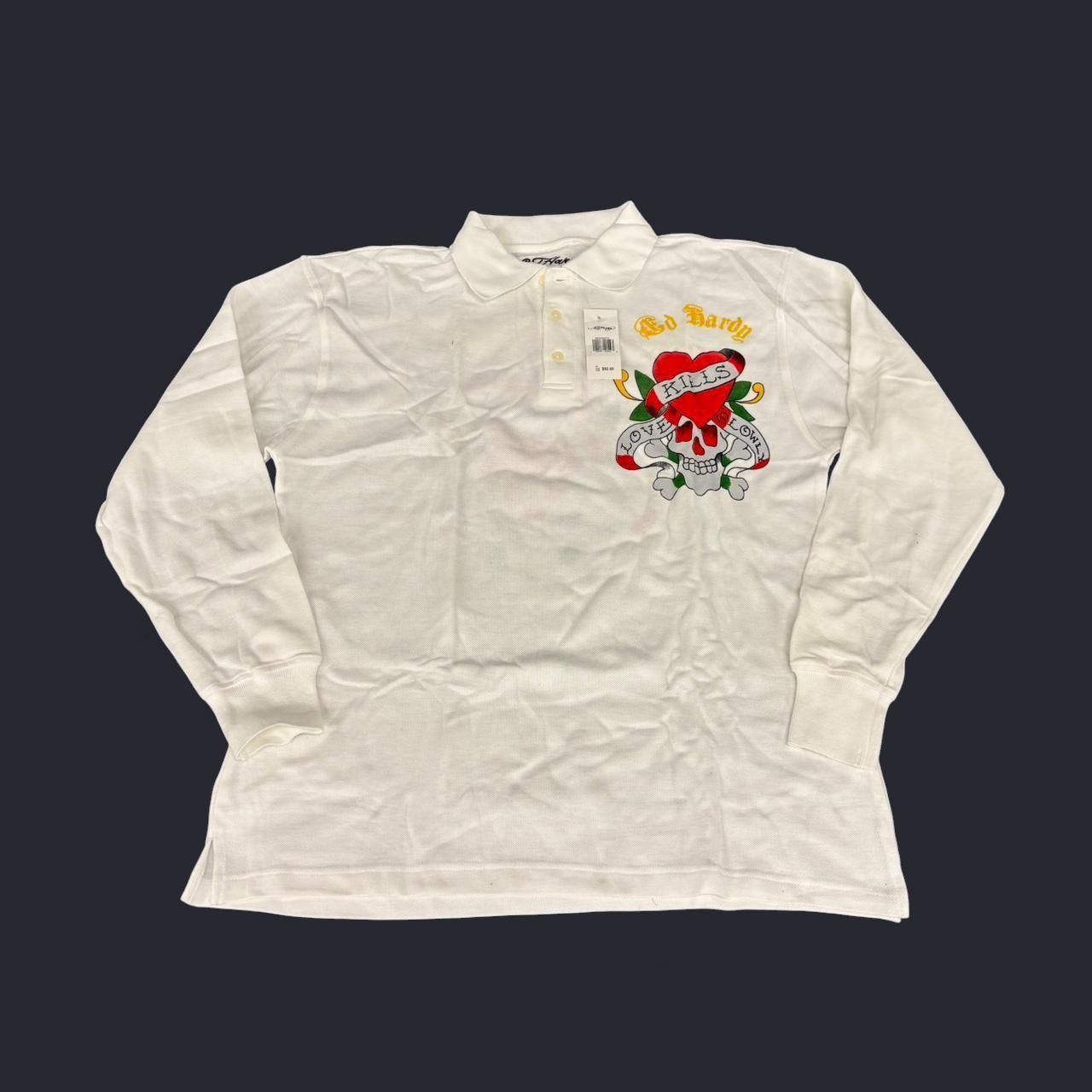 Ed Hardy Y2K Ed Hardy Polo Love kills slowly shirt double sided print Size US L / EU 52-54 / 3 - 1 Thumbnail