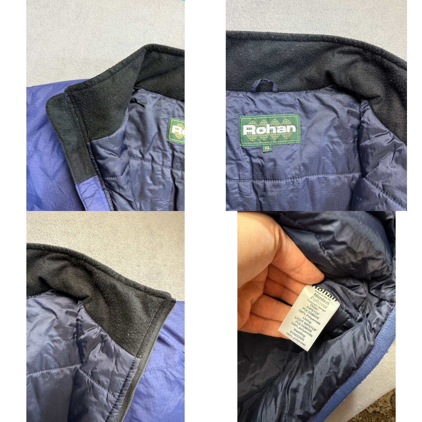 Vintage Rohan Nimbus Jacket Mens XL Blue Puffed Pullover 1/2 Zip Size US XL / EU 56 / 4 - 10 Thumbnail