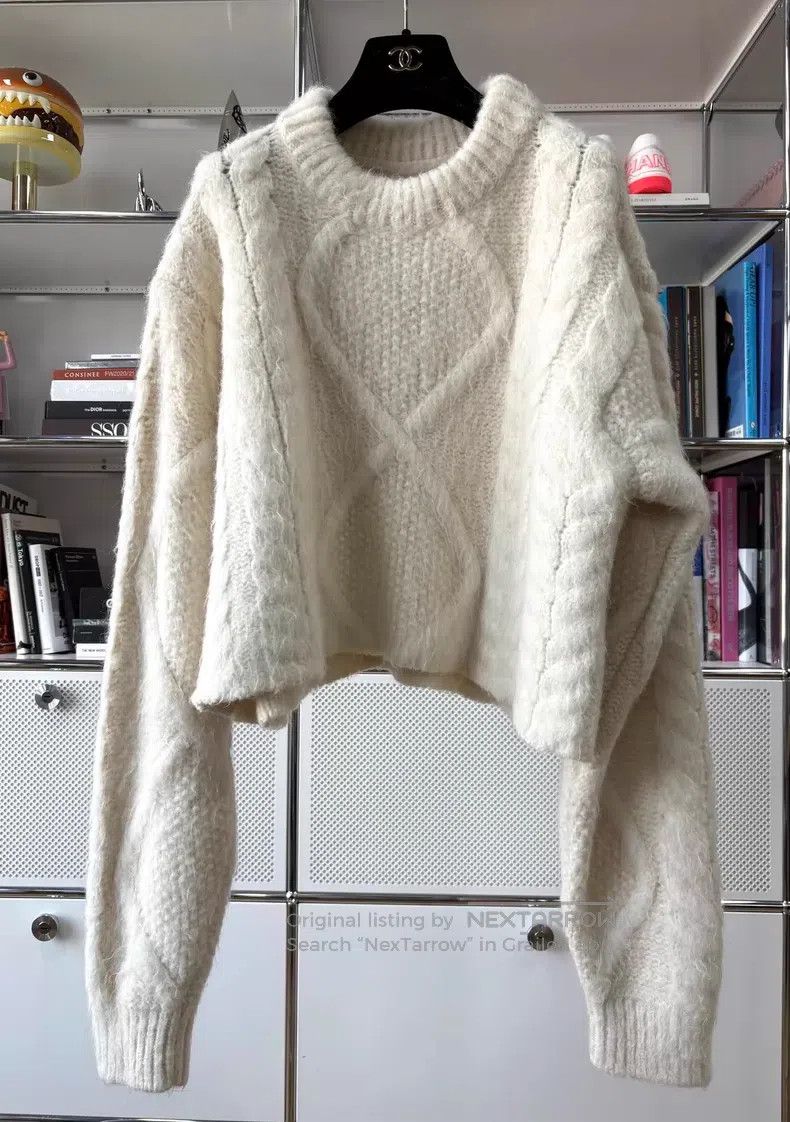 Maison Margiela Maison Margiela Hemp-knitted round-neck thick knitted swea Size XS / US 0-2 / IT 36-38 - 1 Thumbnail