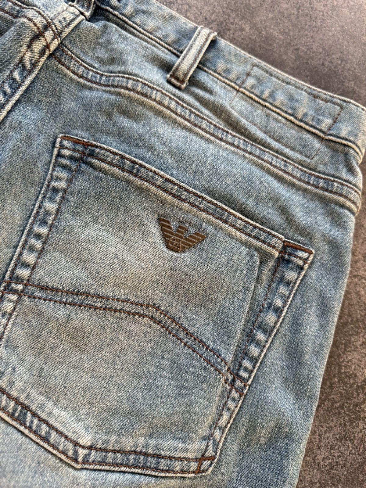 Armani ARMANI VINTAGE METAL LOGO JEANS IF SIX WAS NINE LGB GLAMOUR Size US 32 / EU 48 - 3 Thumbnail