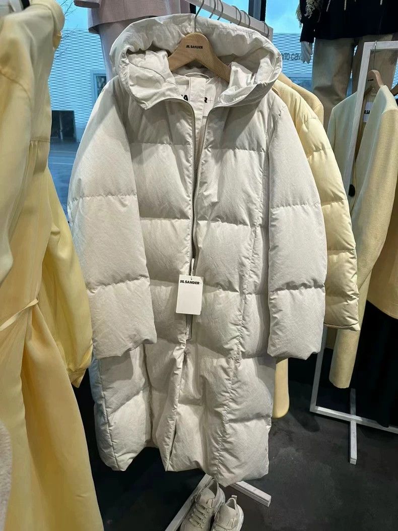 Jil Sander Jil Sander White cotton quilt style down jacket Size XS / US 0-2 / IT 36-38 - 1 Thumbnail