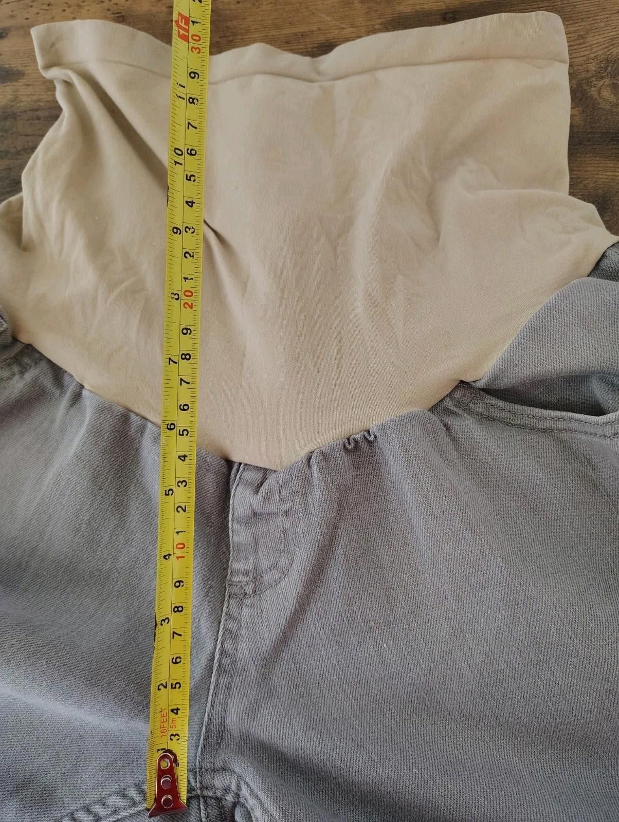 Designer Motherhood Maternity Full Panel Stretch Gray Grey Pants Jean Size 36" / US 14 / IT 50 - 6 Thumbnail