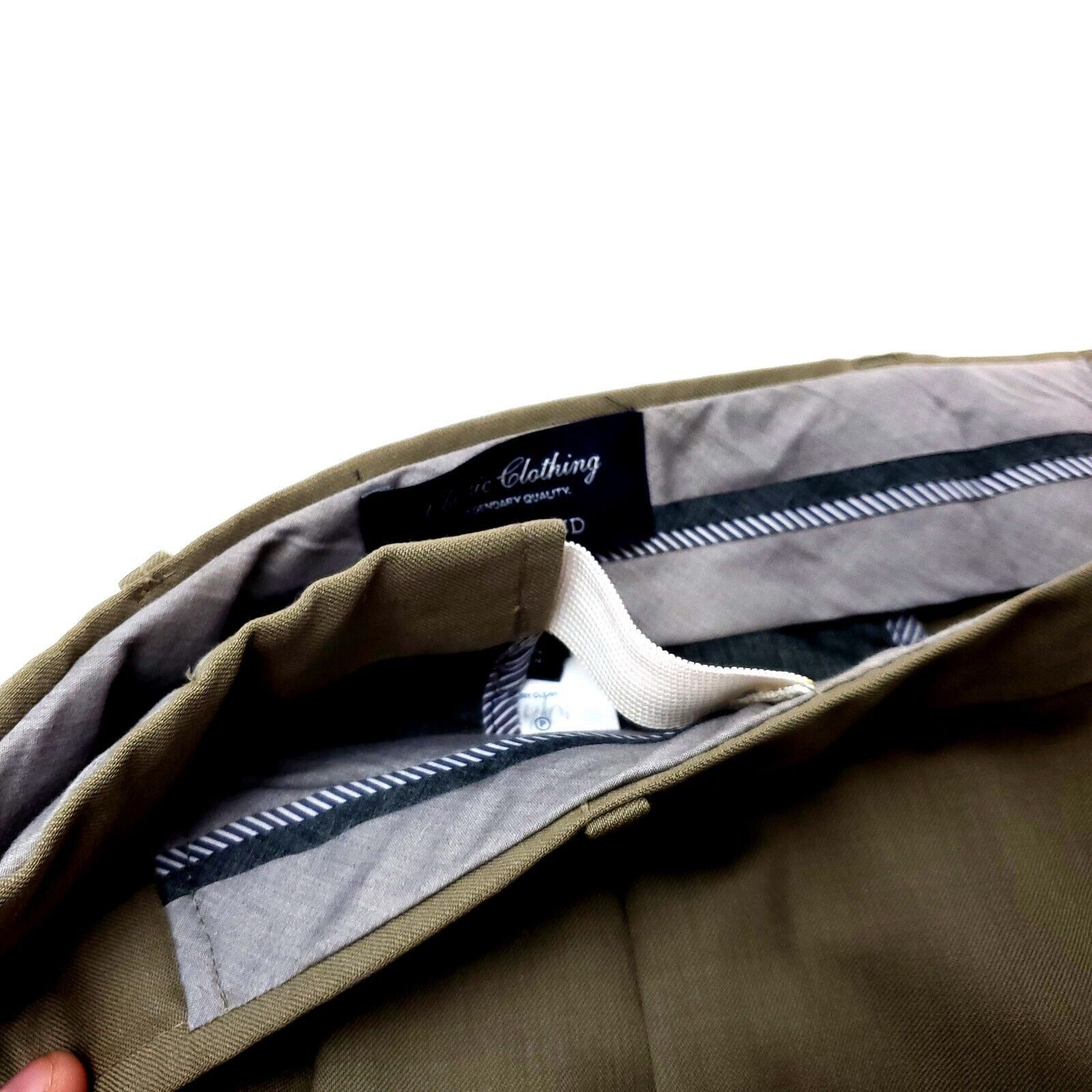Lands' End Land's End Wool Dress Pants 45/29 Beige Pleated Traditional Size 44R - 9 Thumbnail