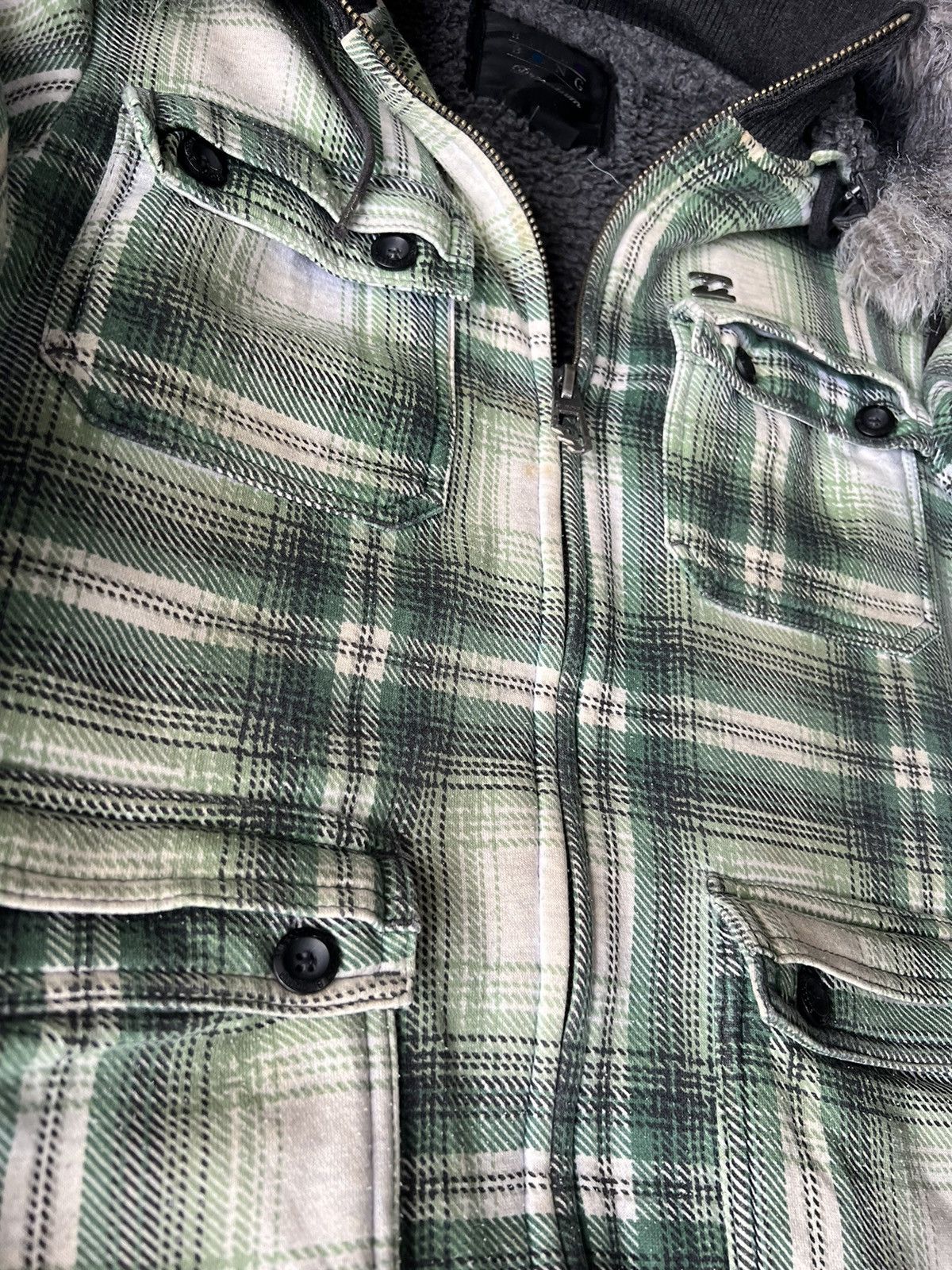 Billabong 🔥Vintage Billabong Plaid Sherpa Jacket Size US M / EU 48-50 / 2 - 16 Thumbnail