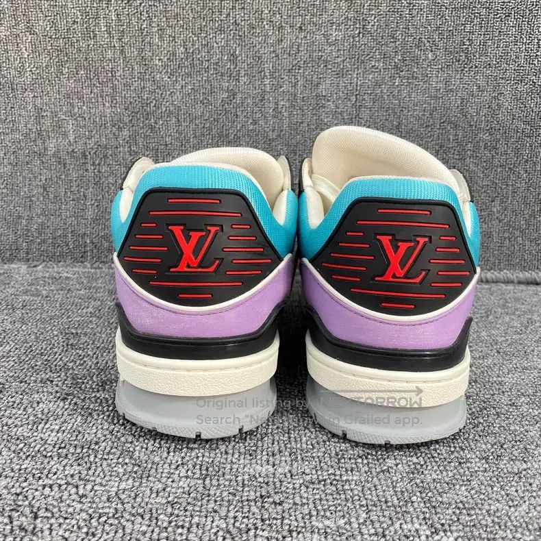 Louis Vuitton Louis Vuitton Blue and purple macaron sandals shoes Size US 7.5 / EU 40-41 - 2 Thumbnail