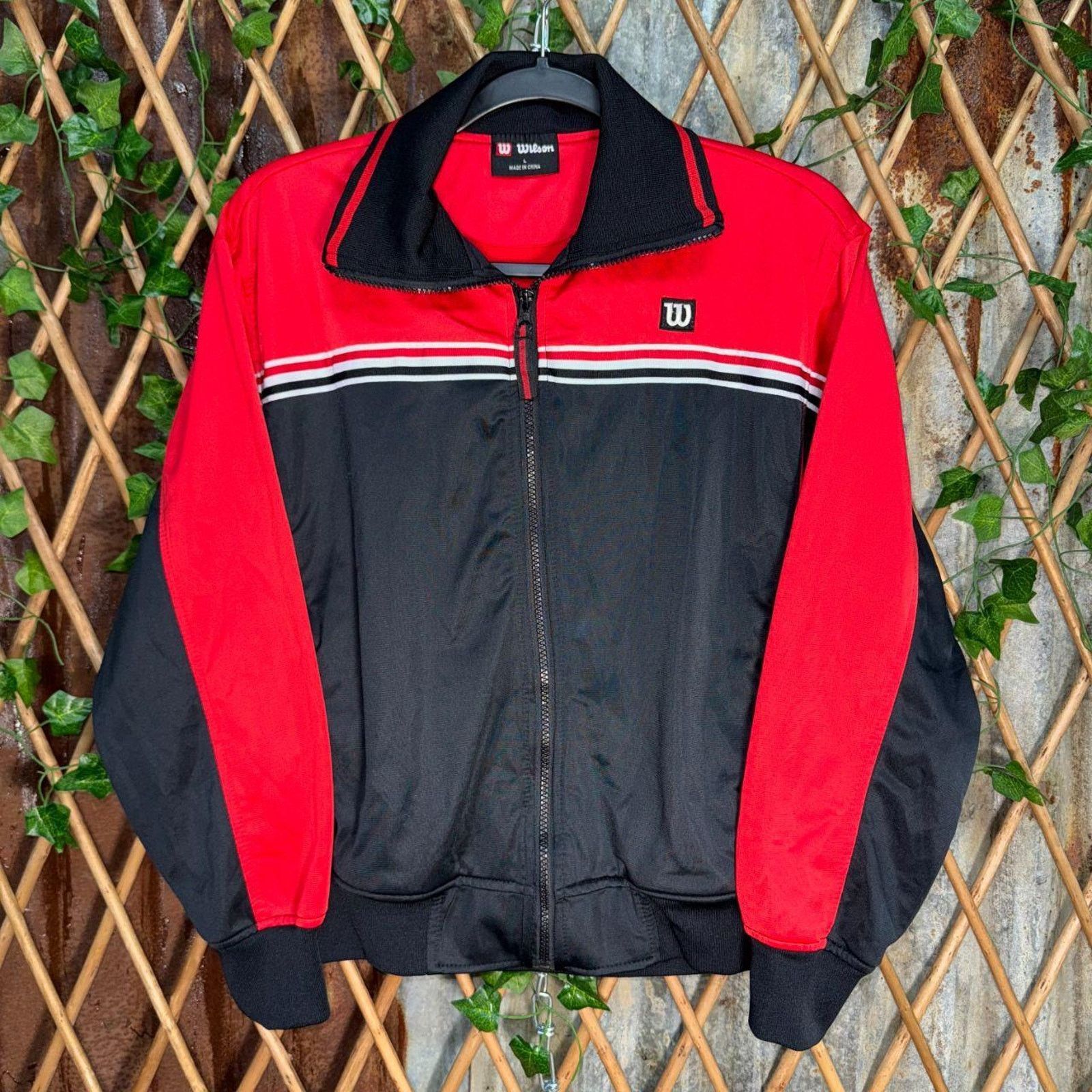Wilson Vintage y2k wilson embroidered logo 00s zip up track jacket Size US L / EU 52-54 / 3 - 1 Thumbnail
