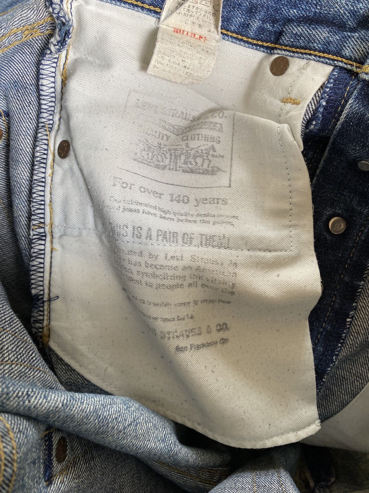 Levi's Vintage 90s Levi’s 503B Selvedge Distressed Denim Size US 29 - 21 Thumbnail