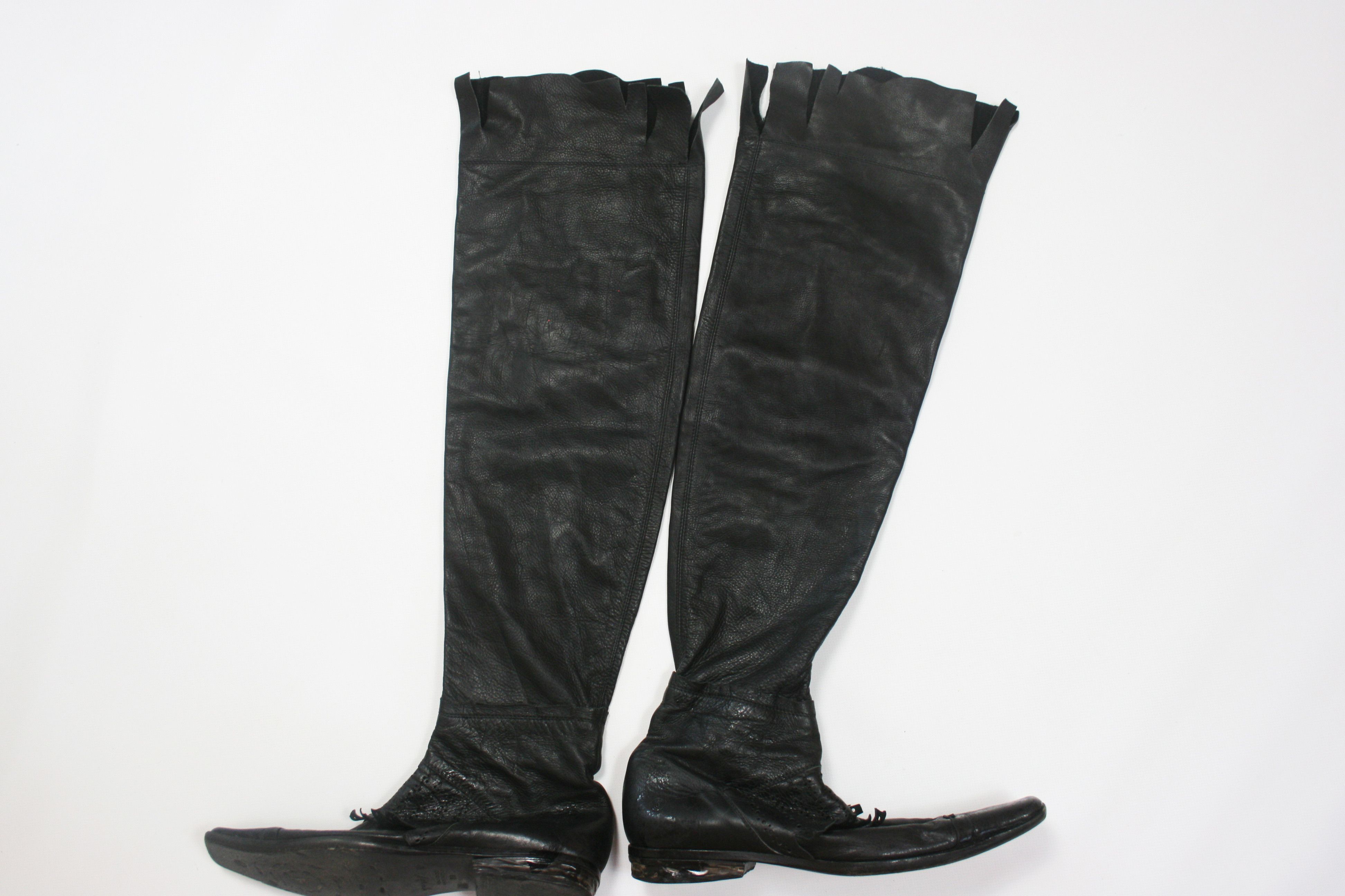 Marsell Square Toe Avant-Garde Leather High Boots Size US 9 / IT 39 - 3 Thumbnail