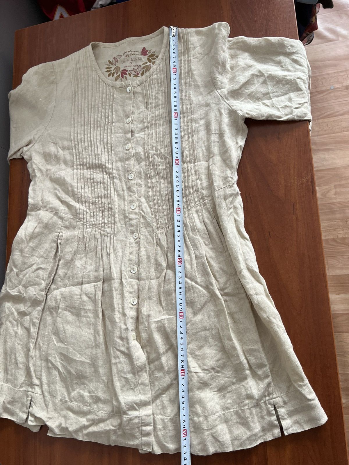 Gudrun Sjoden GUDRUN SJODEN ORGANIC LINEN DIRDNL STYLE TUNIC DRESS SIZE S Size S / US 4 / IT 40 - 20 Thumbnail