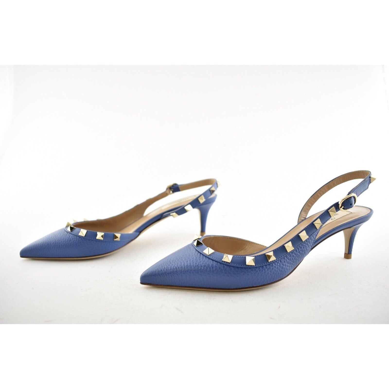 Valentino Rockstud 50 Stud Slingback Strap Sandal Kitten Heel Pump 38 Size US 8 / IT 38 - 9 Thumbnail