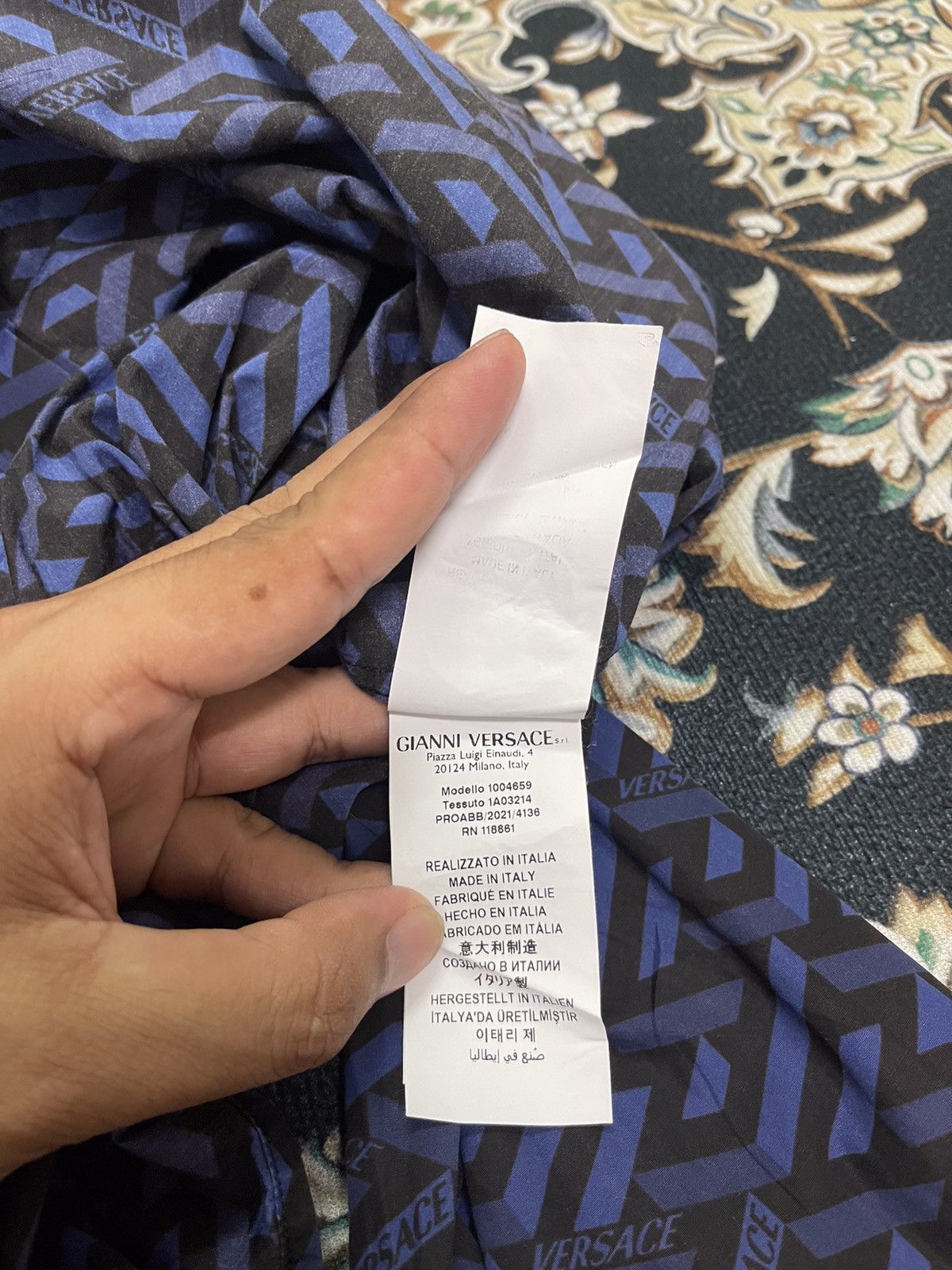 Versace La Greca Button Up