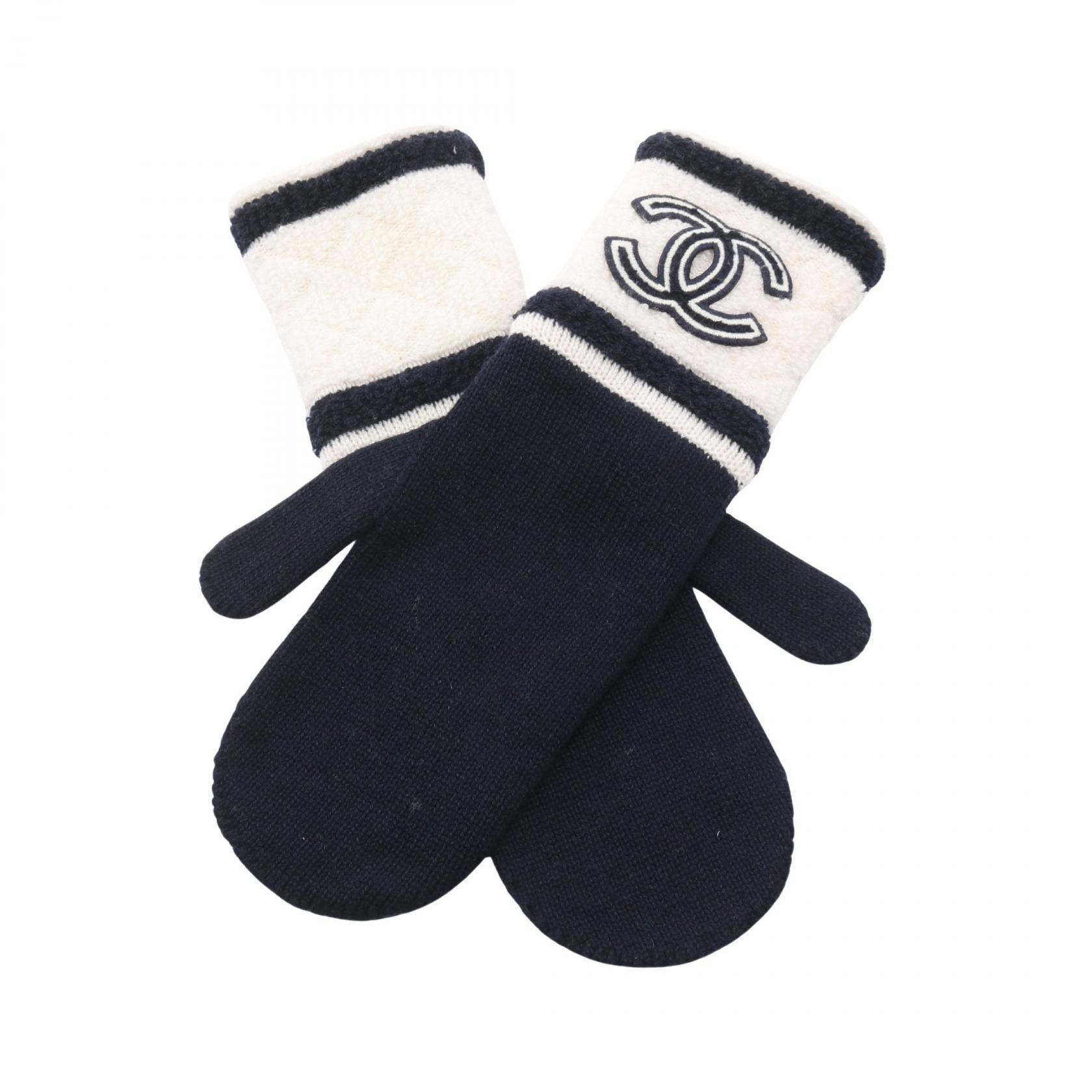 Chanel Chanel Chanel Coco Mark Cashmere Mittens Textile Gloves AA1074X12968 DUTY FREE for USA Size ONE SIZE - 1 Thumbnail