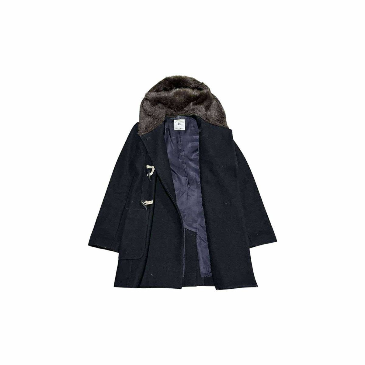 Issey Miyake 🔥Rare Vintage IS Sunao Kuwahara Wool Duffle Coat Fur Collar Size US S / EU 44-46 / 1 - 20 Thumbnail