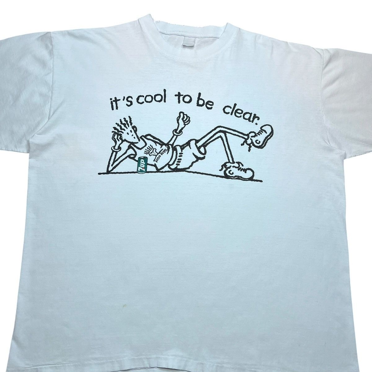 Other Vtg 1980s Fido Dido It’s Cool To Be Clear 7UP Promo T-Shirt Size US XL / EU 56 / 4 - 4 Thumbnail