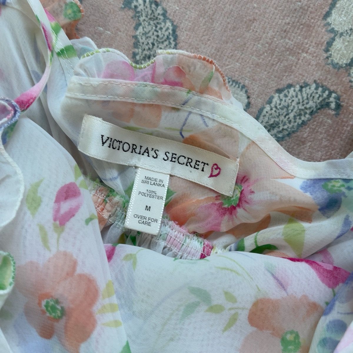 Victoria's Secret Victoria’s Secret 1990s Floral Chiffon Slip Dress (S–M) Size M / US 6-8 / IT 42-44 - 11 Thumbnail