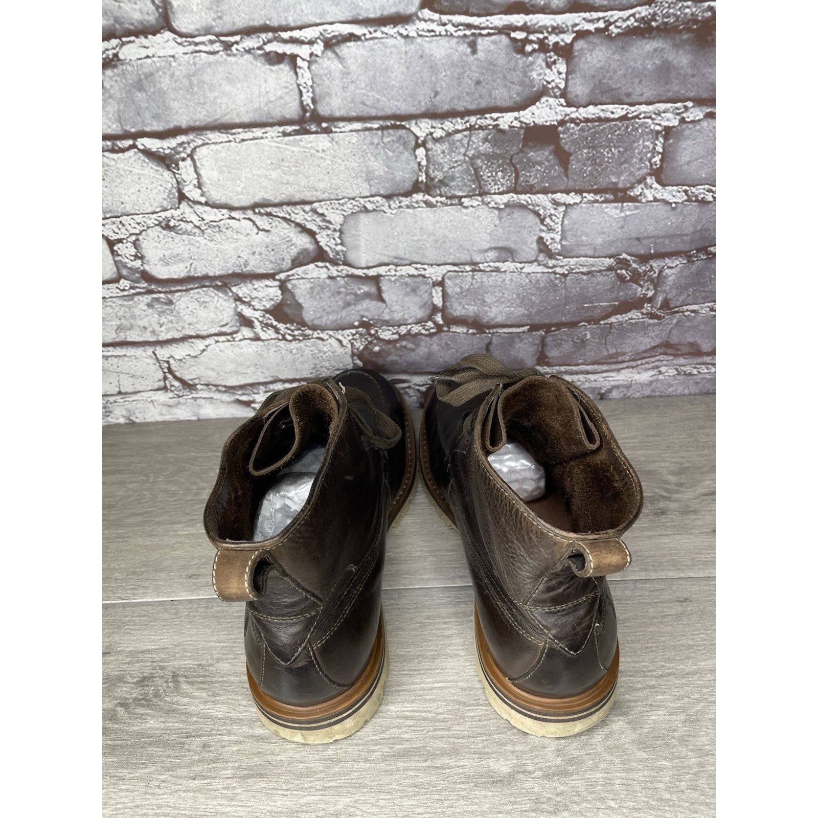 John Varvatos John Varvatos Eric Brown Leather Lace Moc Toe Work Chukka Bo Size US 9 / EU 42 - 5 Thumbnail
