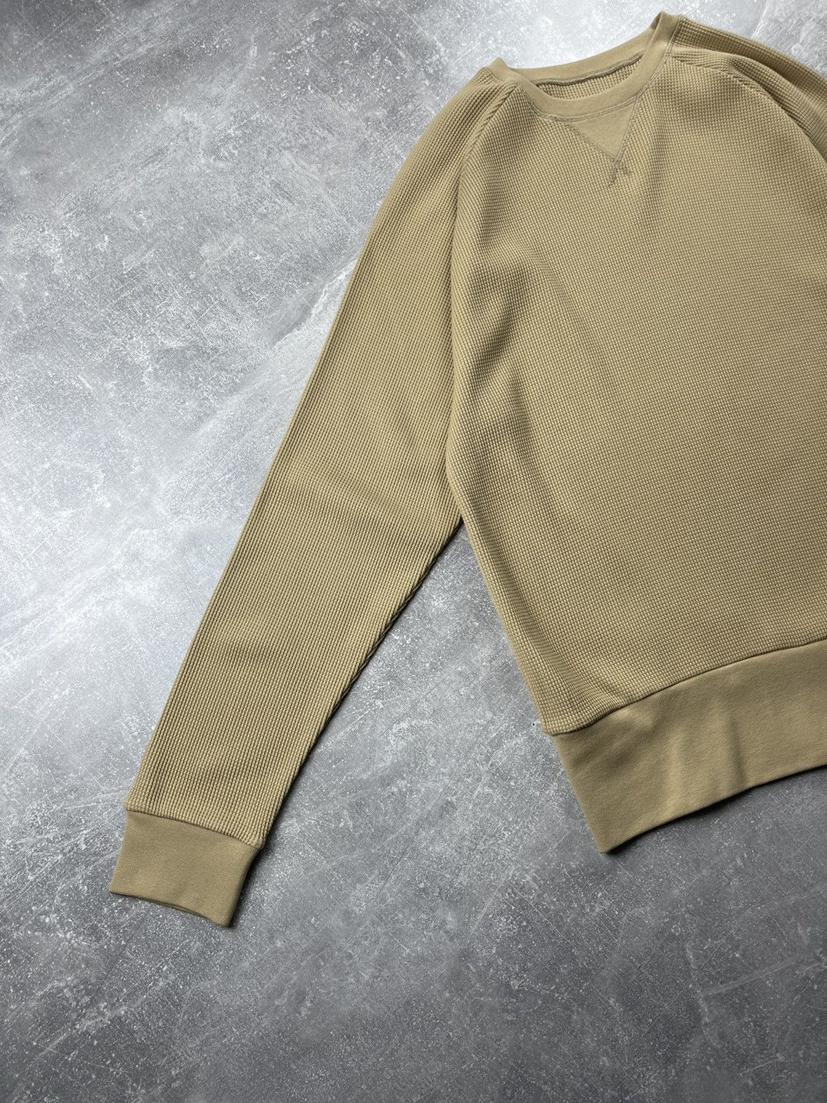 Universal Works Universal Works Waffle Crewneck Sweatshirt Sand Beige Size US L / EU 52-54 / 3 - 5 Thumbnail