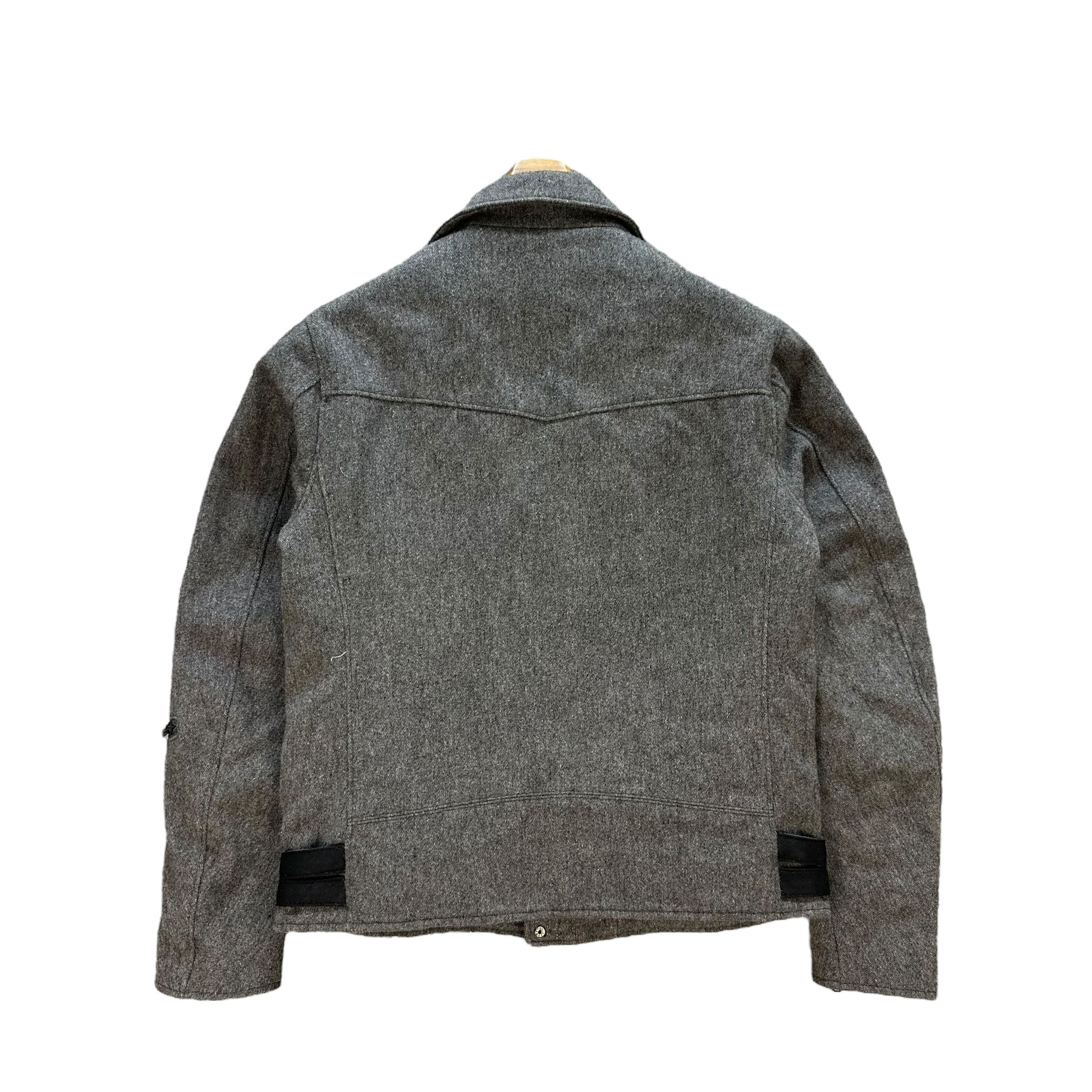 monkey time MONKEY TIME Gray Wool Double Collar Jacket #A72-1752 Size US L / EU 52-54 / 3 - 12 Thumbnail