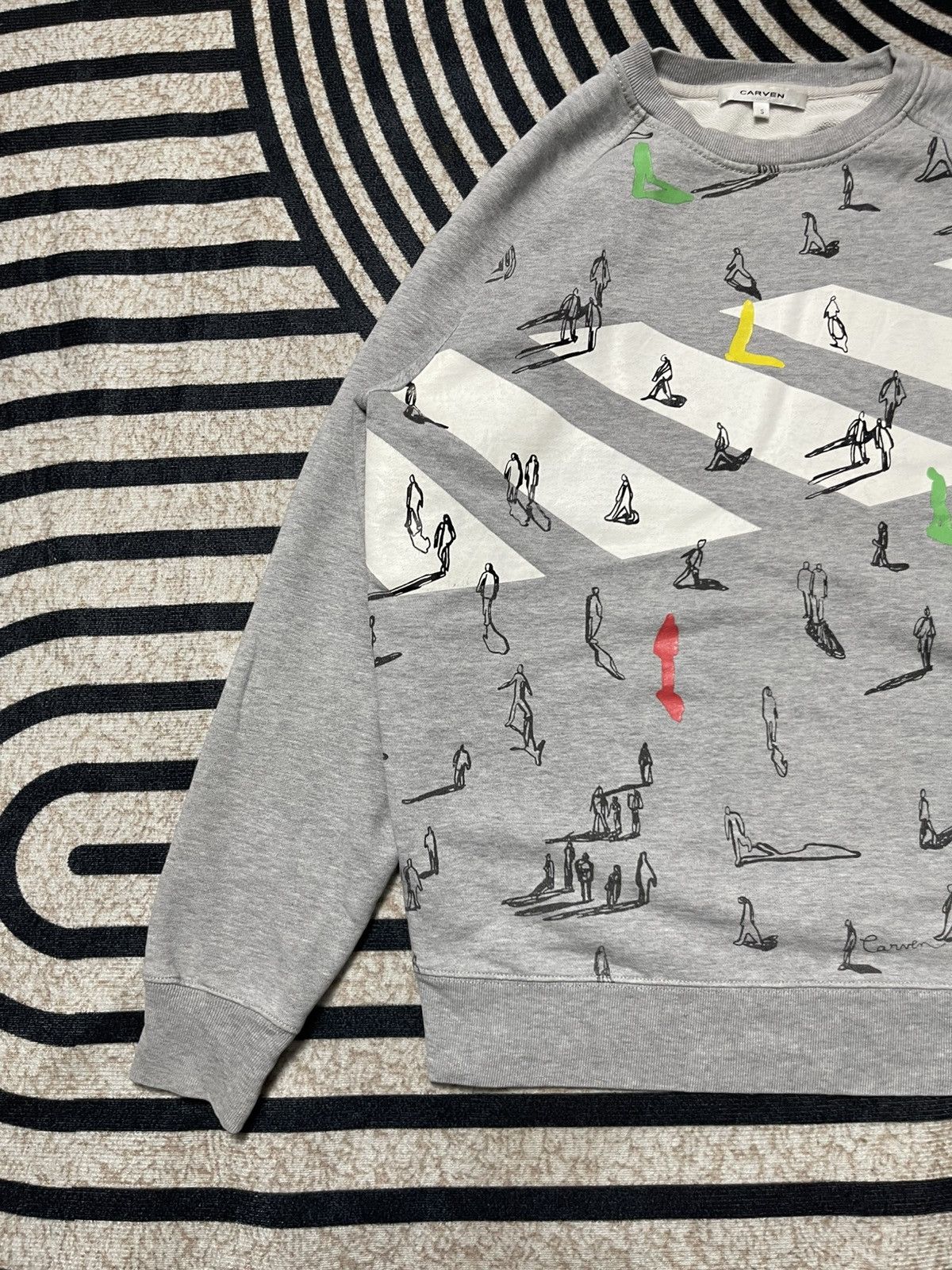 Carven 🐐CARVEN CROSSWALK CITY SCENE POP ART GRAPHIC CREWNECK Size US S / EU 44-46 / 1 - 4 Thumbnail
