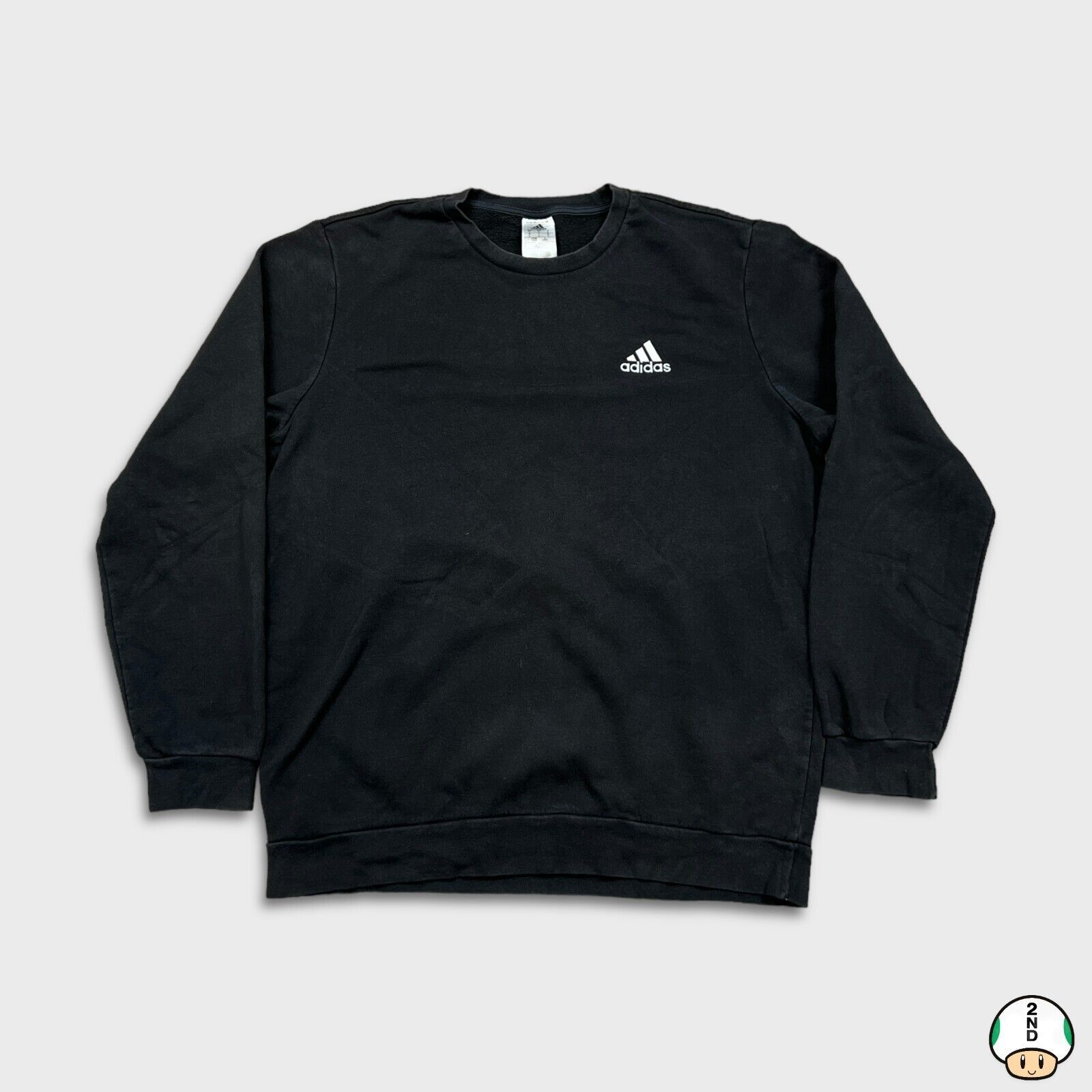 Adidas × Vintage Adidas Sweatshirt Large Stripe Spell Out Pullover Crewneck Size US L / EU 52-54 / 3 - 1 Thumbnail