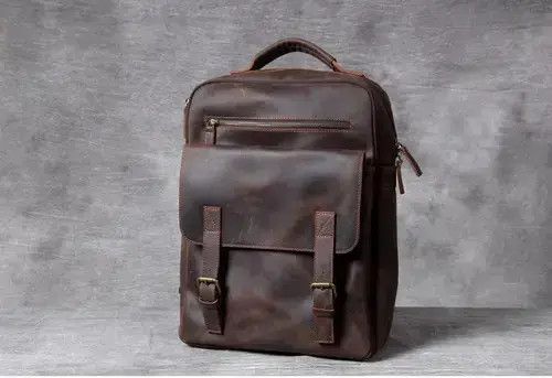 Genuine Leather Vintage Genuine Leather Backpack Men Size ONE SIZE - 2 Thumbnail