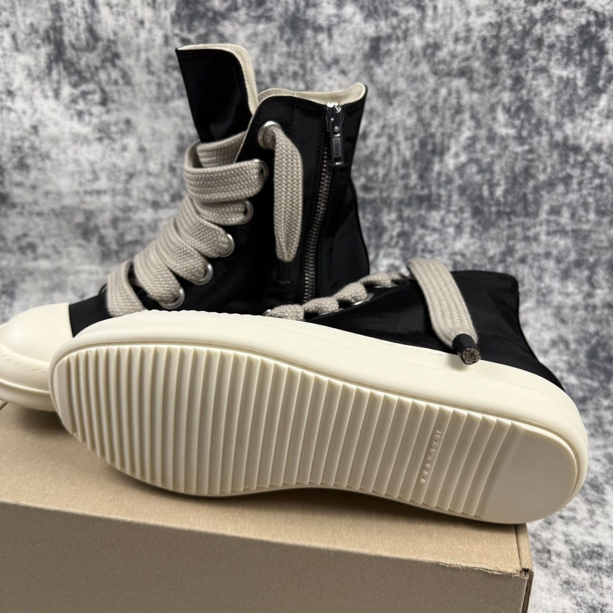Rick Owens Rick Owens DRKSHDW Canvas High JumboLace ‘Black’ Shoes Size US 10 / EU 43 - 4 Thumbnail