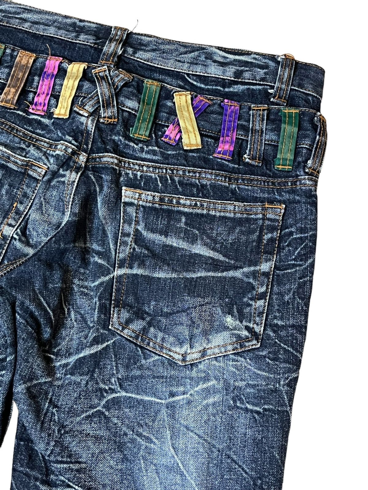 Japanese Brand SICK🔥JAPANESE BRAND "NYLAUS JEANS" DOUBLE WAIST JEANS/DENIM Size US 31 - 7 Thumbnail