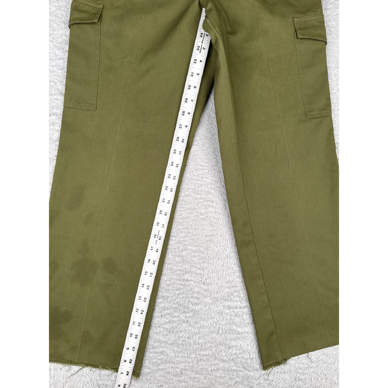 Vintage Boy Scouts of America Pants Mens 32x32 Olive Green Scouting Utility Unhemmed Size US 32 / EU 48 - 6 Thumbnail