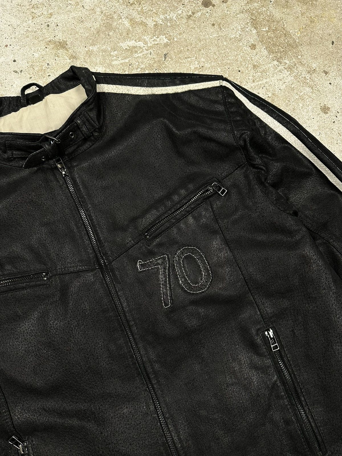 Other ‼️ Vintage y2k Moto Biker Racing Leather Jacket 70 Rare Size US L / EU 52-54 / 3 - 3 Thumbnail