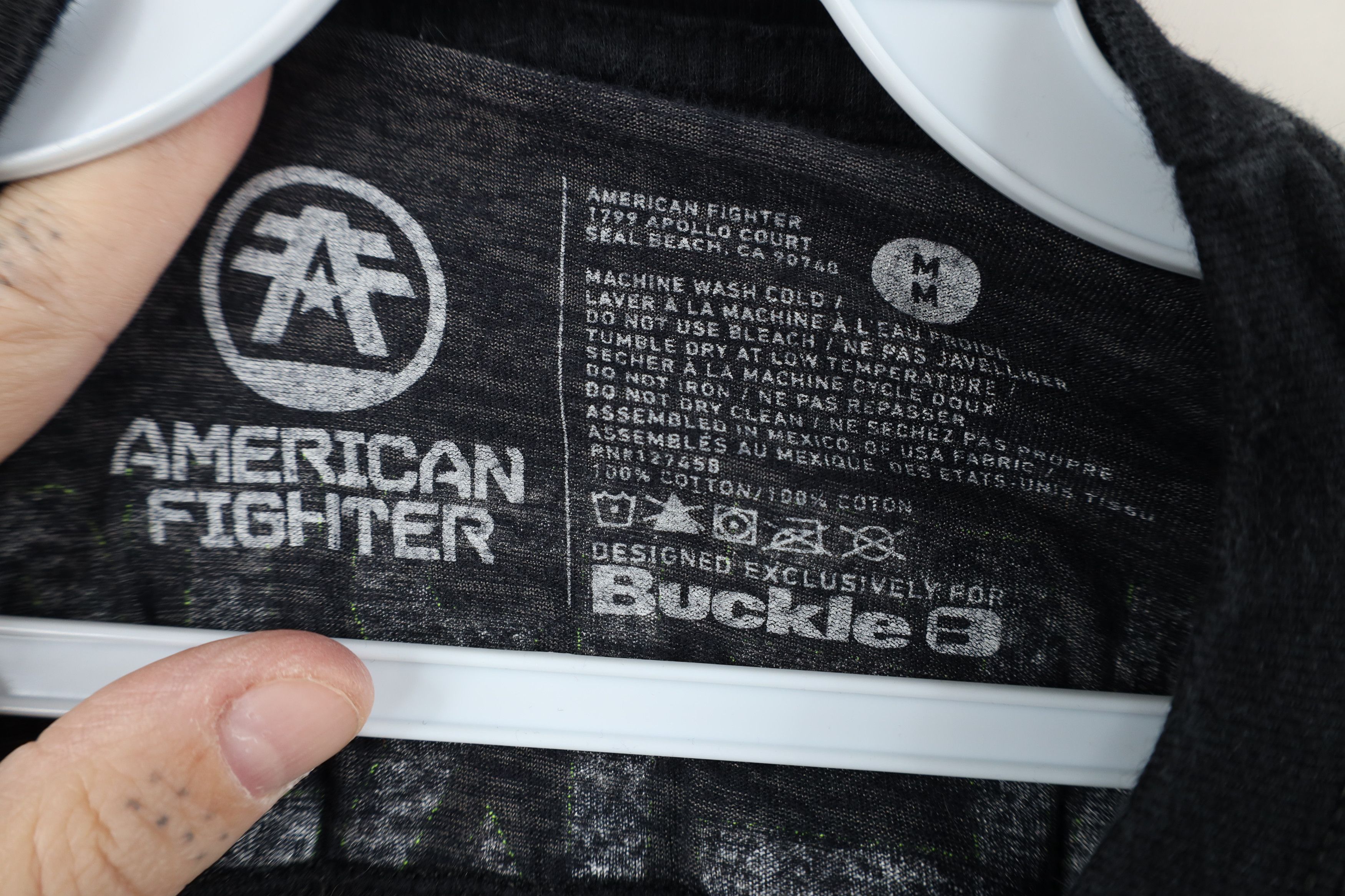 Vintage Buckle American Fighter UFC MMA Jiu Jitsu Fighting T-Shirt Size US M / EU 48-50 / 2 - 10 Thumbnail