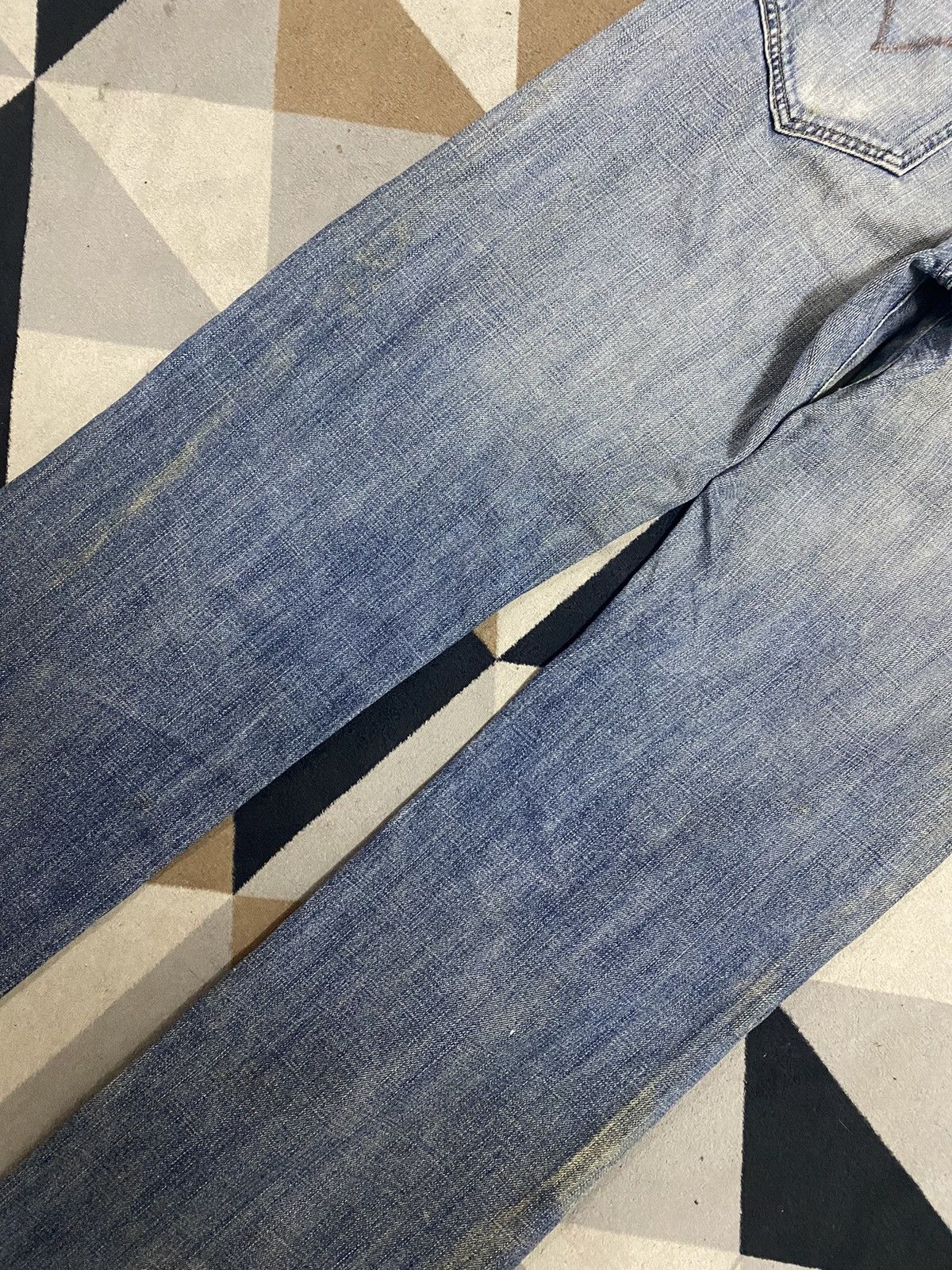 Levi's Vintage Levis553 Blue Wash Distresse Loose Jeans Size US 30 / EU 46 - 5 Thumbnail