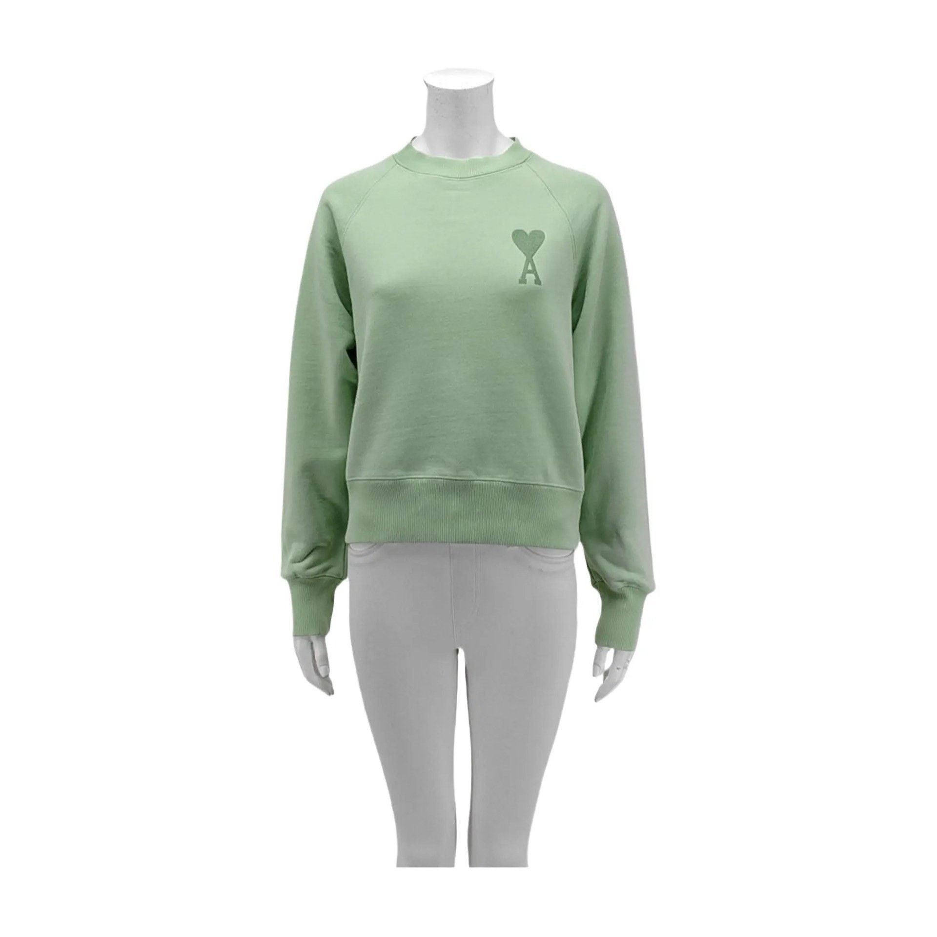 AMI AMI Green Heart Embroidered Hoodie Size XS / US 0-2 / IT 36-38 - 1 Thumbnail