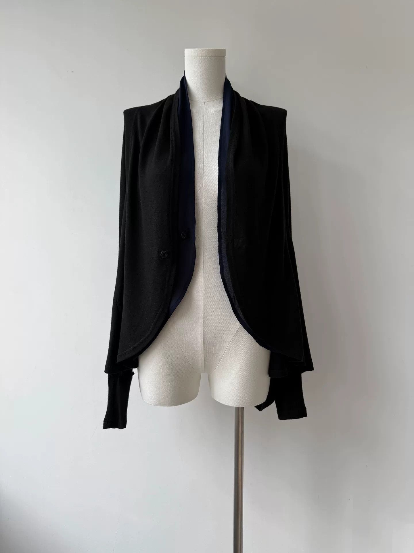 Y's yohji yamamoto layered black cardigan Size US M / EU 48-50 / 2 - 1 Thumbnail