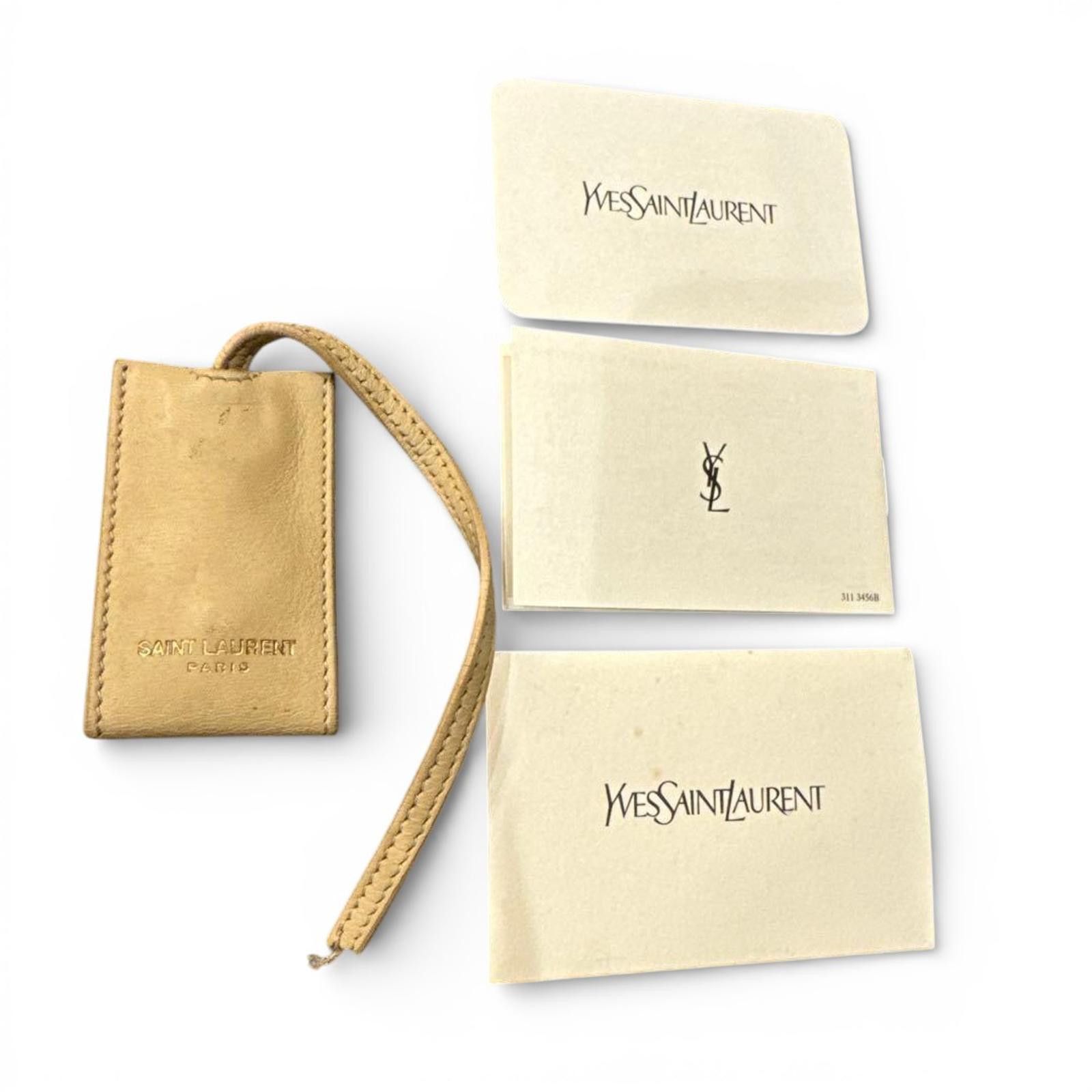 Saint Laurent Paris Yves Saint Laurent - Beige Leather Handbag Size ONE SIZE - 9 Thumbnail