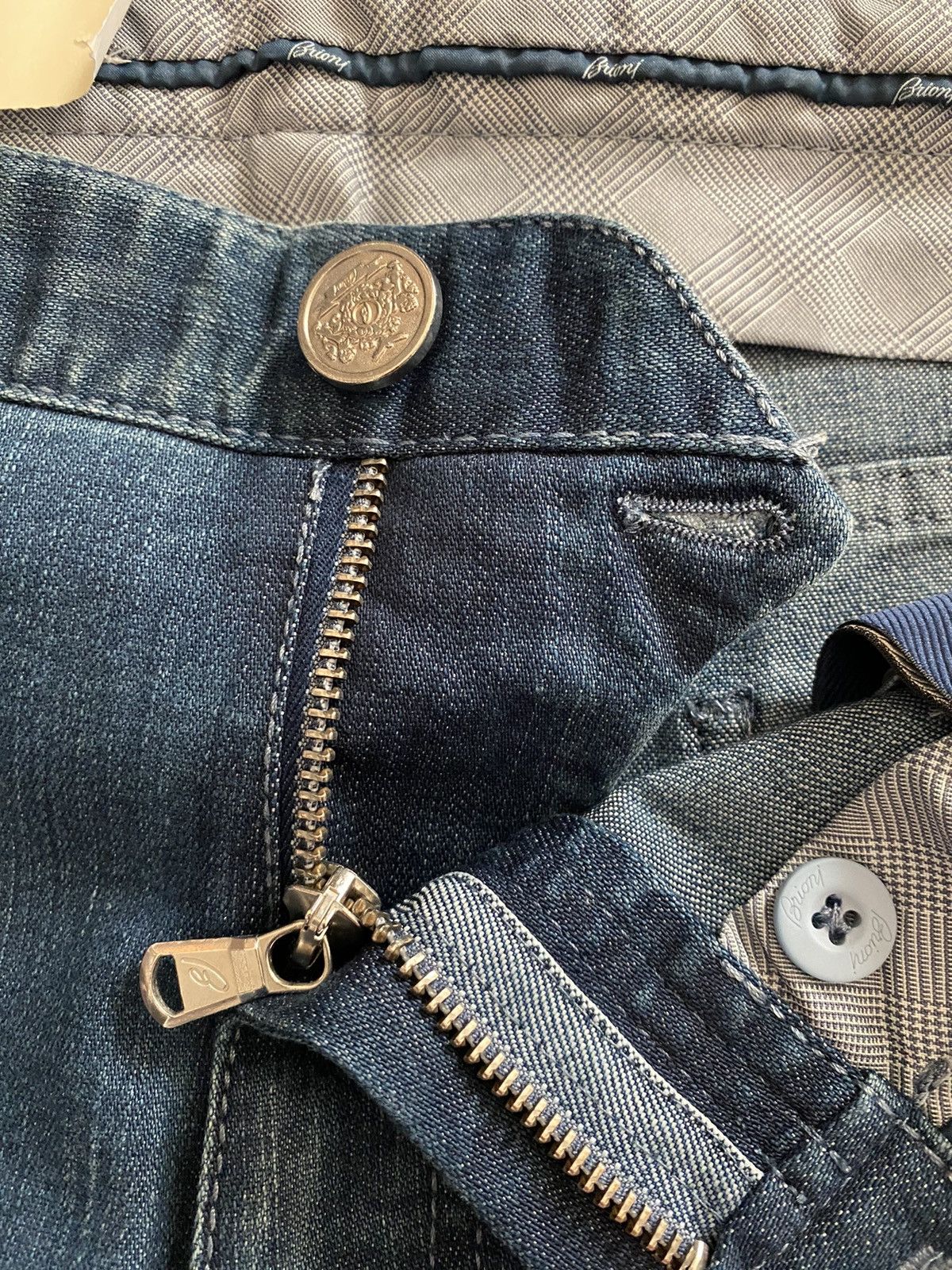 Brioni Brioni 🇮🇹 marmolada bleached denim relax fit jeans 39 NEW Size US 39 - 6 Thumbnail