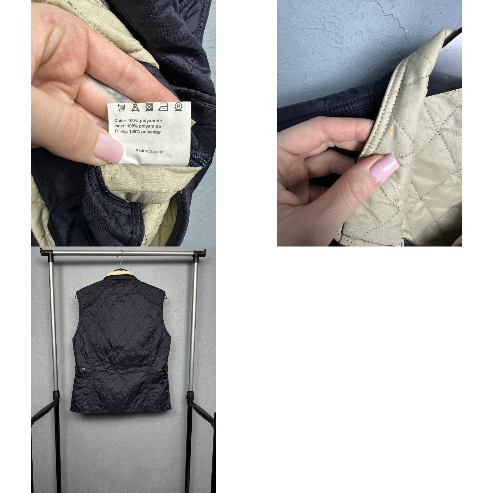 Barbour Barbour Vest Gilet Quilted Barbour Liddesdale Womens Summer UK 14 (L) Blue Quilted Vest Womens Mens Girls Size L / US 10 / IT 46 - 8 Thumbnail