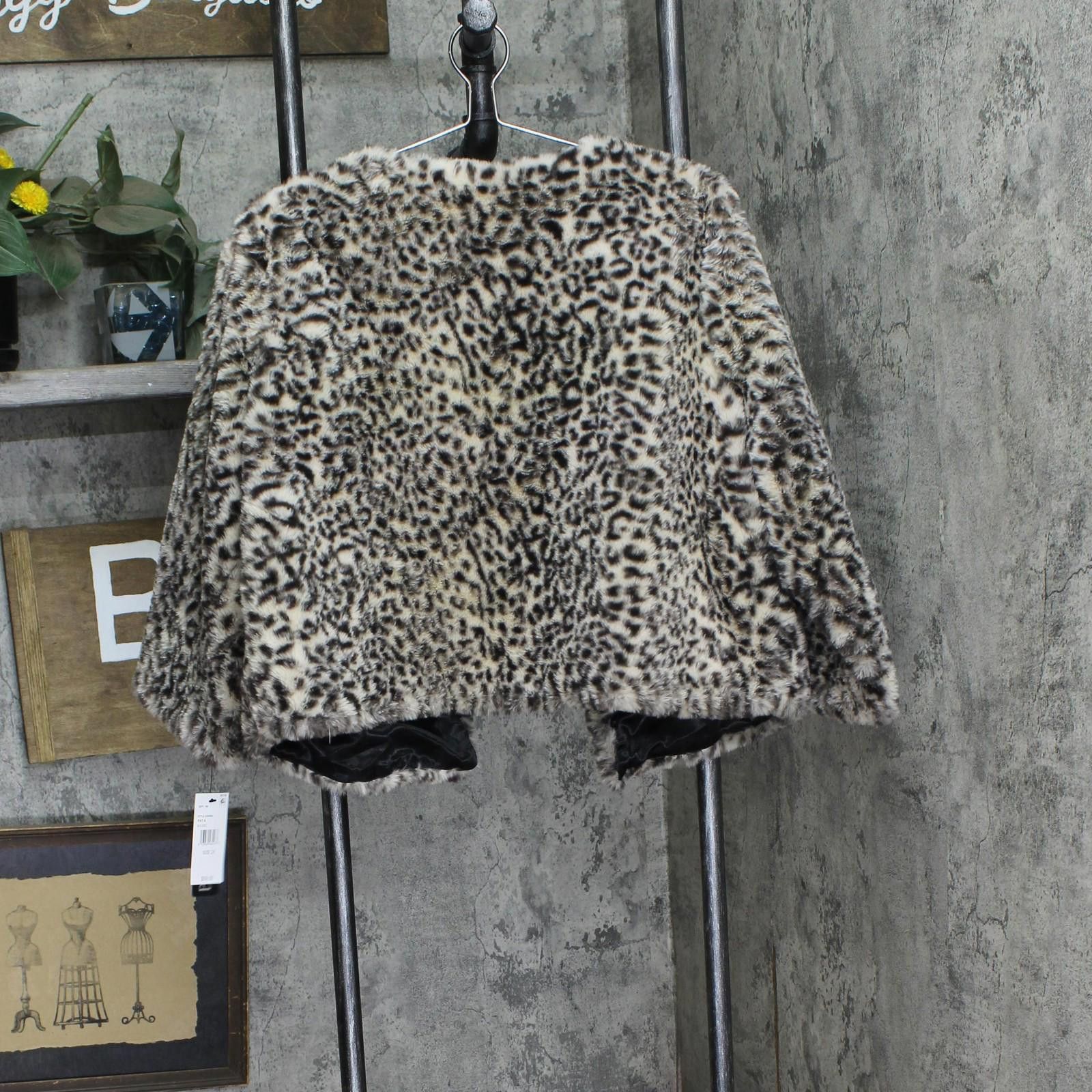 Other Nwt Bcx Animal Print Open-front Faux Fur Shrug Brown 2x Size XXL / US 16-18 / IT 52-54 - 2 Thumbnail