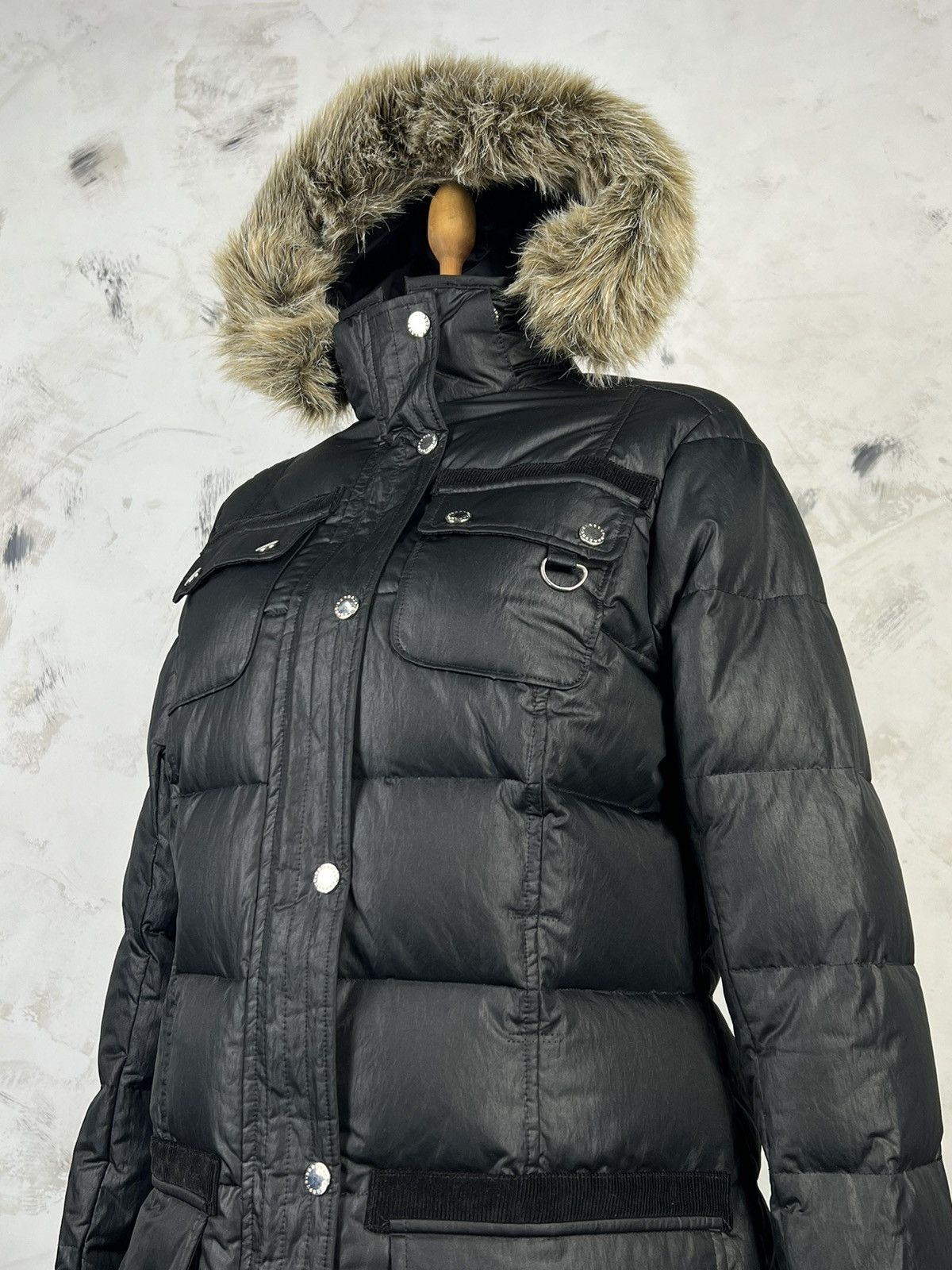 Barbour Vintage Barbour Artic Down Parka Fur Hood Size S - M 8 Size M / US 6-8 / IT 42-44 - 6 Thumbnail