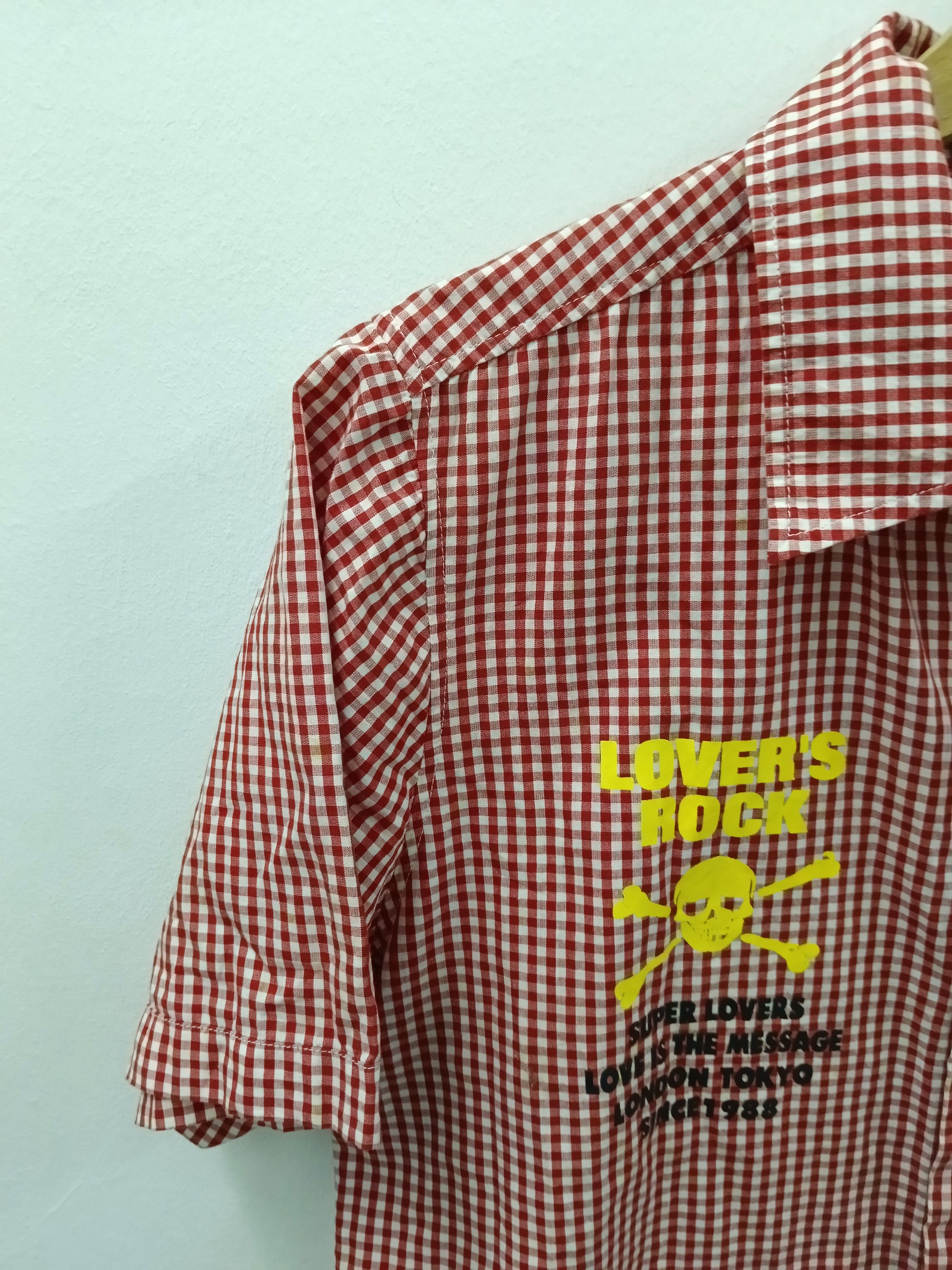 Super Lovers Super Lovers Japan Harajuku Punk Skull Gingham Button Up Size US M / EU 48-50 / 2 - 3 Thumbnail
