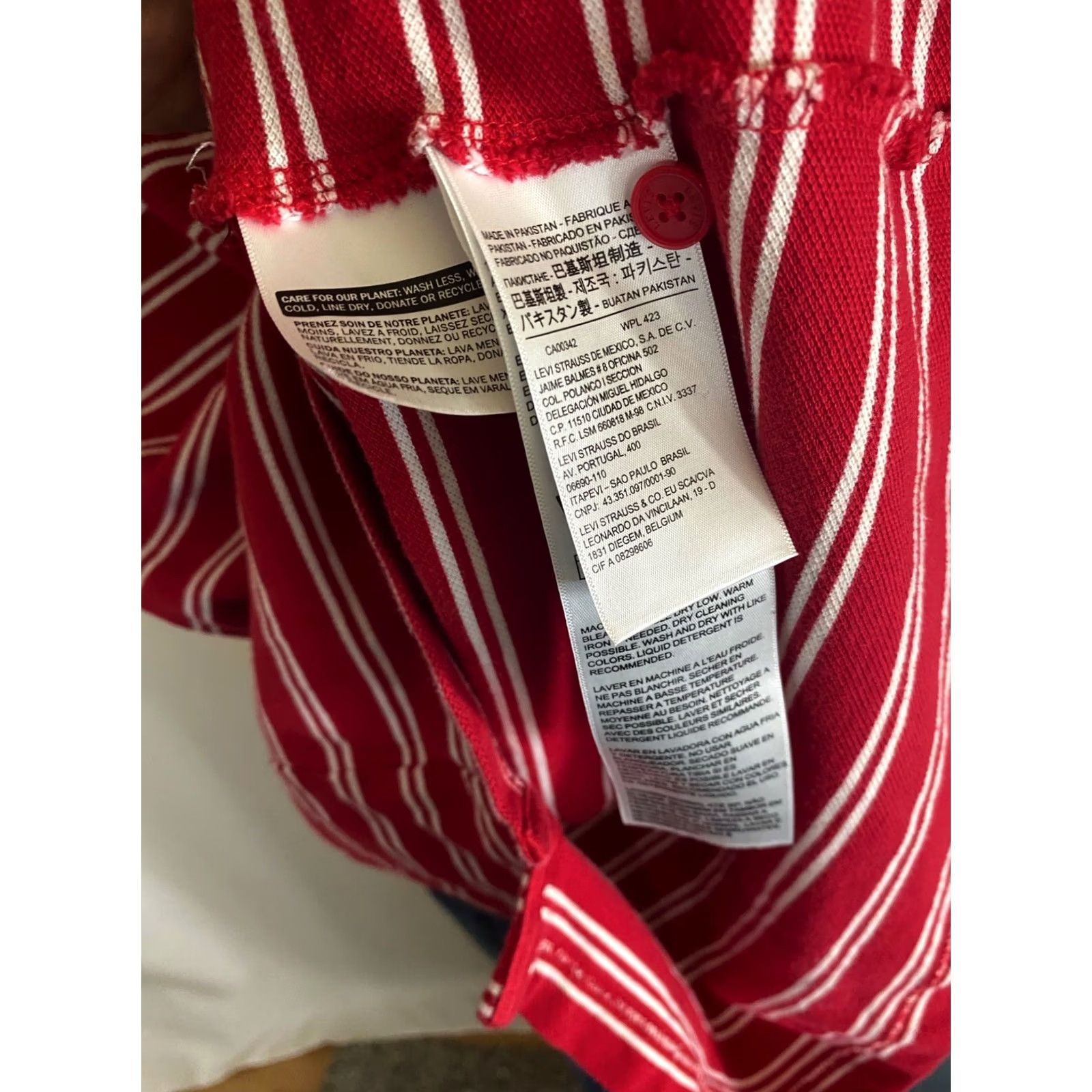 Vintage Levis Polo Shirt XL Men Red White Stripe Polo Shirt XL Mens Regular Size XL Red White Stripe Polo Shirt Levis Size US XL / EU 56 / 4 - 7 Thumbnail