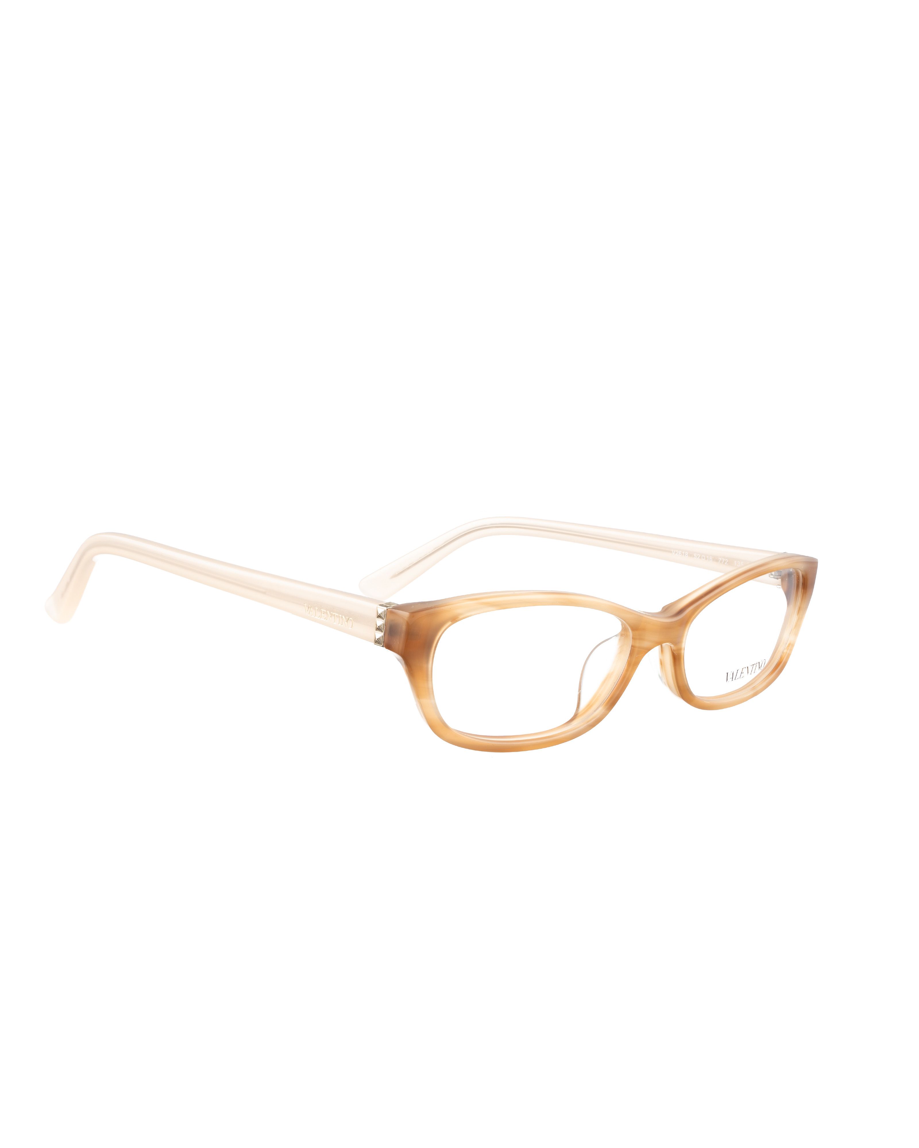 Valentino Valentino 00s Light Beige Transparent Plastic Glasses Size ONE SIZE - 1 Thumbnail