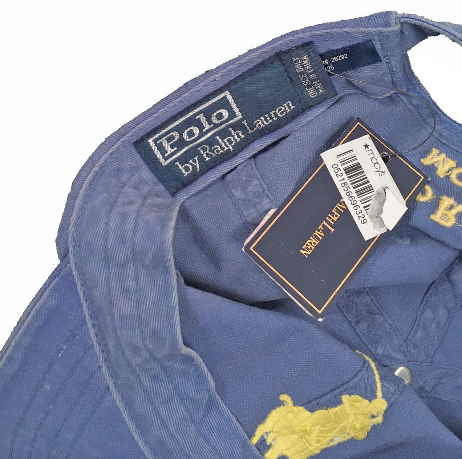 Polo Ralph Lauren NEW VINTAGE Polo Ralph Lauren Baseball Hat! Blue Big Pony Size ONE SIZE - 4 Thumbnail